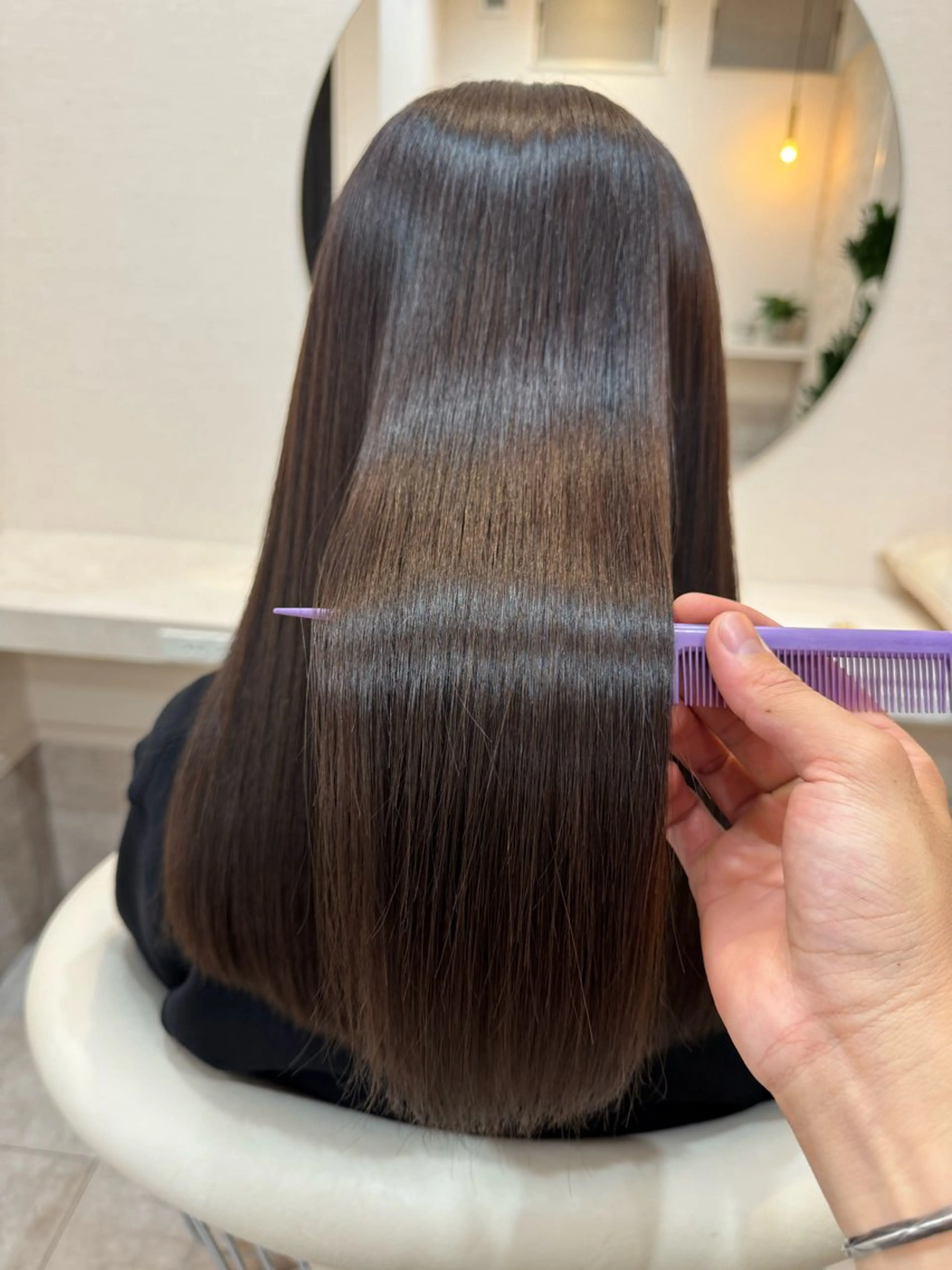 ロング カラー 髪質改善 カット ヘアカラー 縮毛矯正 トリートメント 伴藤 寿男のヘアスタイル