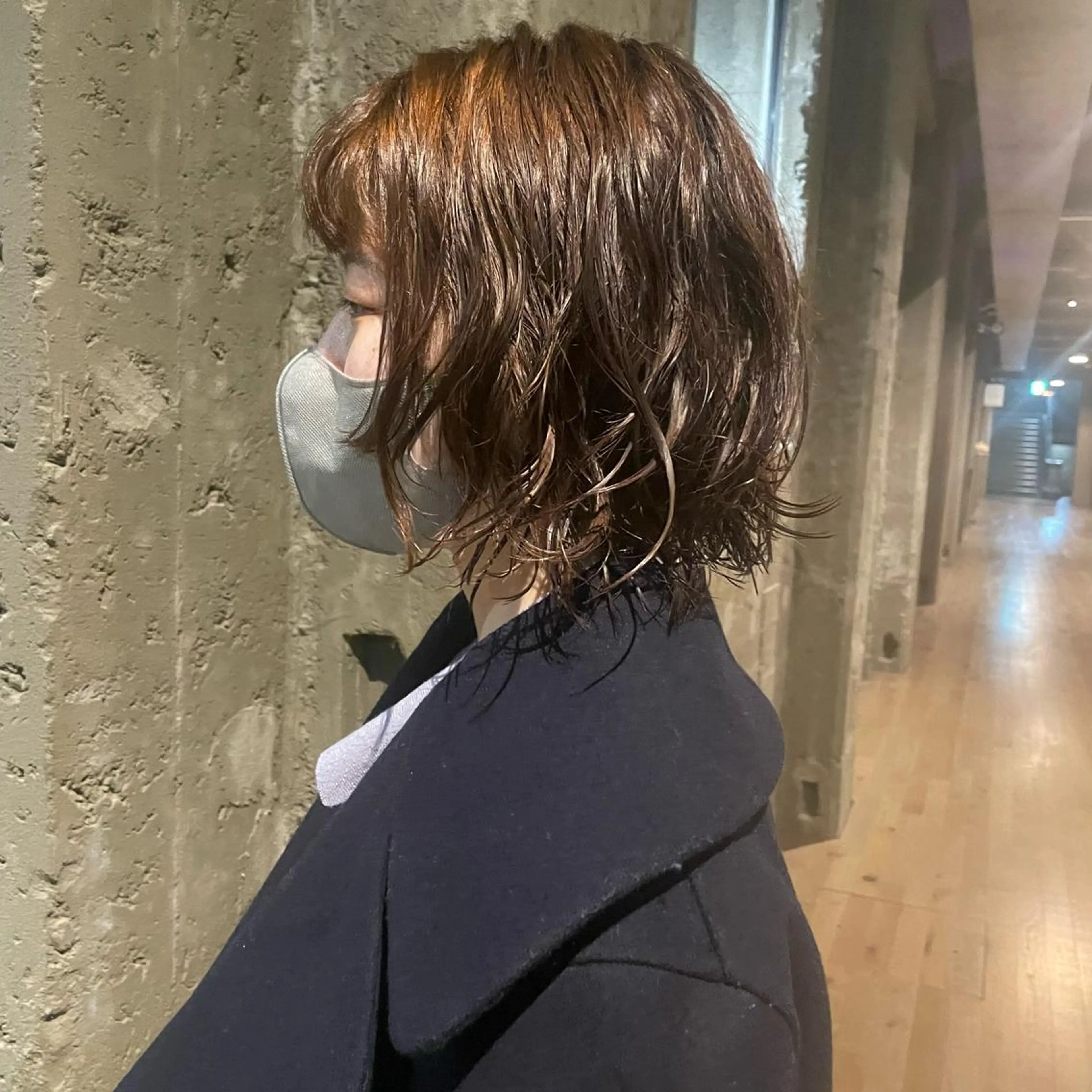 ミディアム ミディアムパーマ カット パーマ SOU所属・ふるかわ れなのヘアスタイル