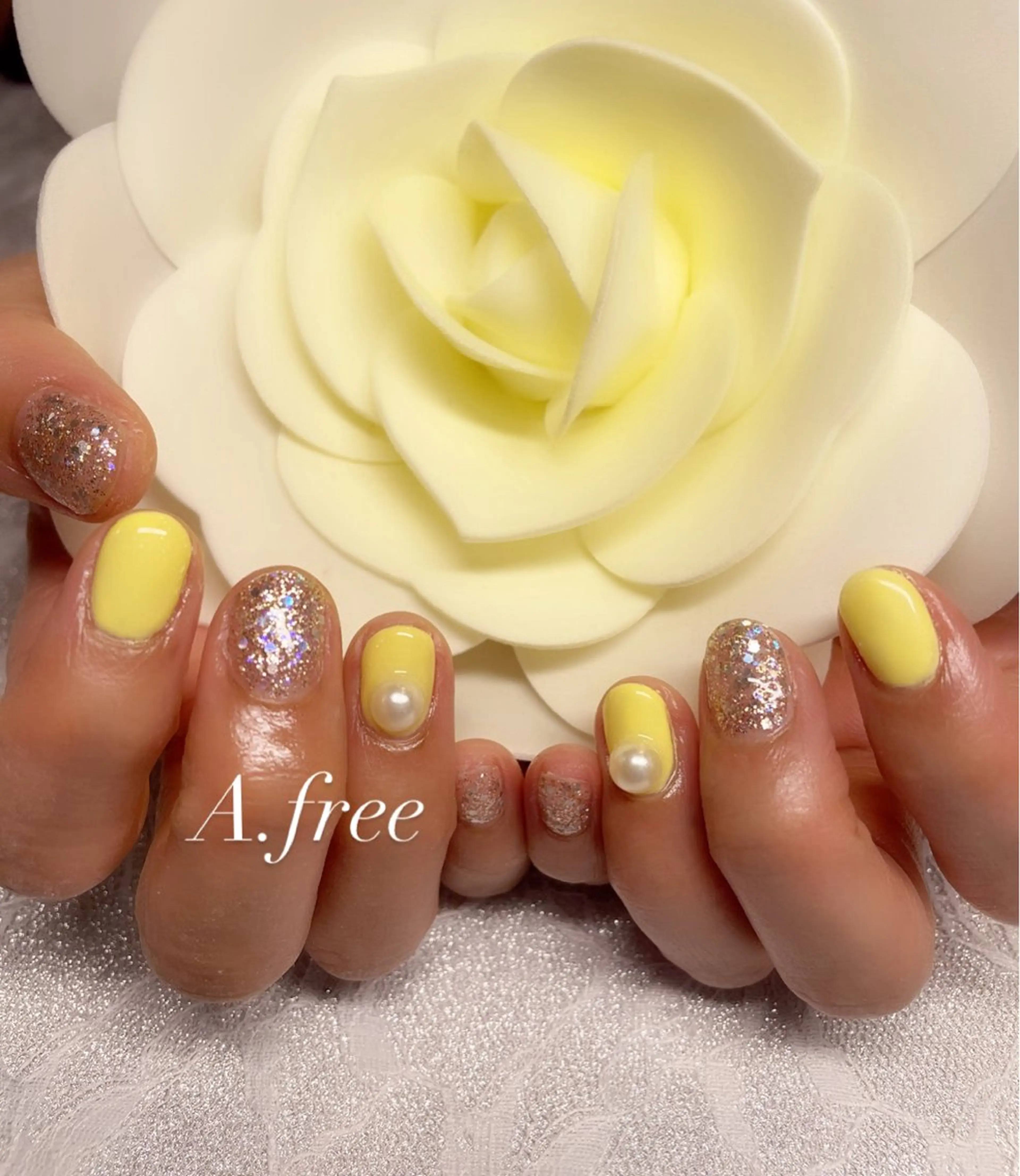 ネイル ハンドネイル A.free✧*｡ アレルギー対応✧*｡のネイルデザイン