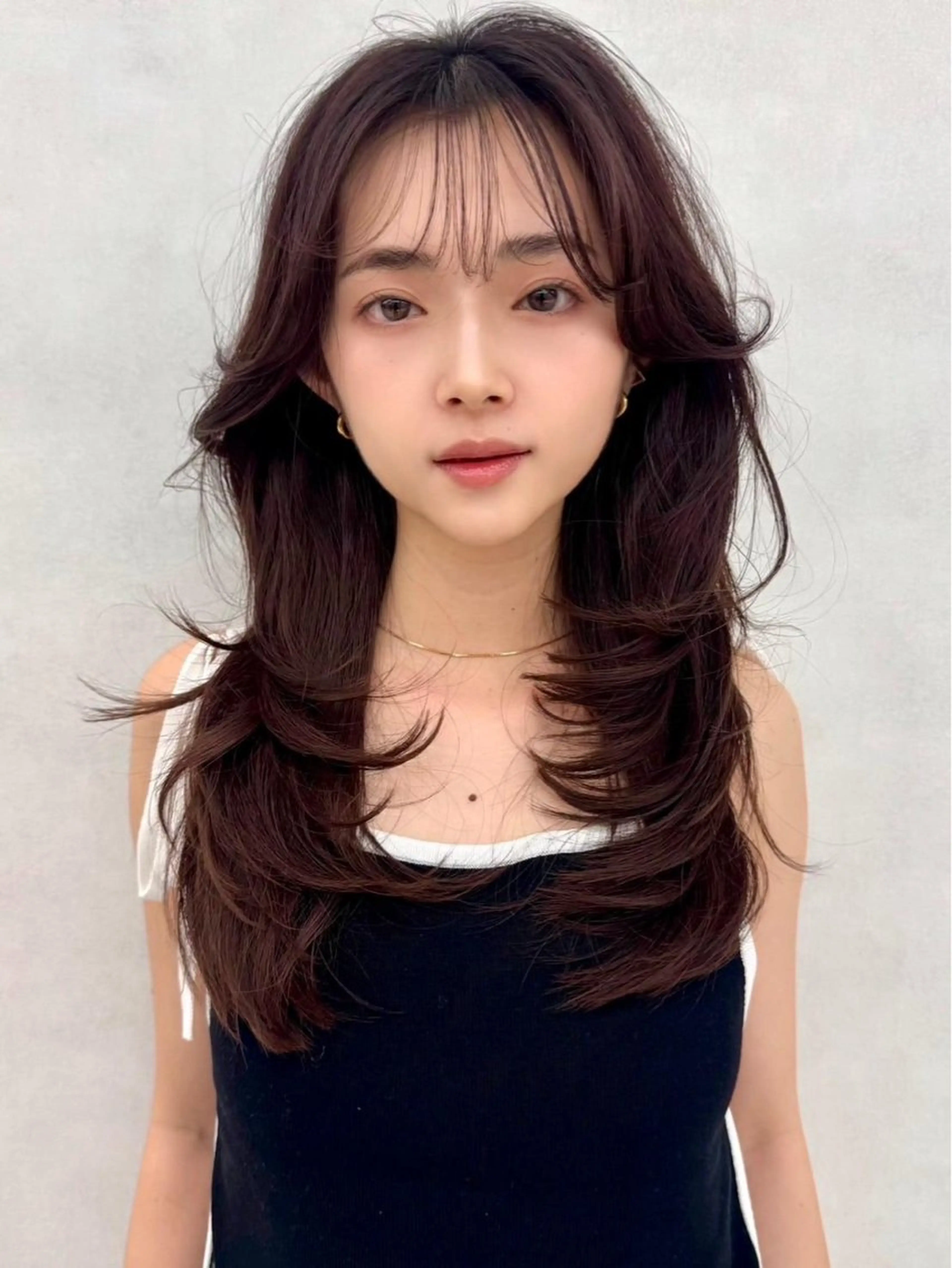 ロング カラー カット ヘアカラー 🇰🇷韓国レイヤー 艶カラー／田川佑紀のヘアスタイル
