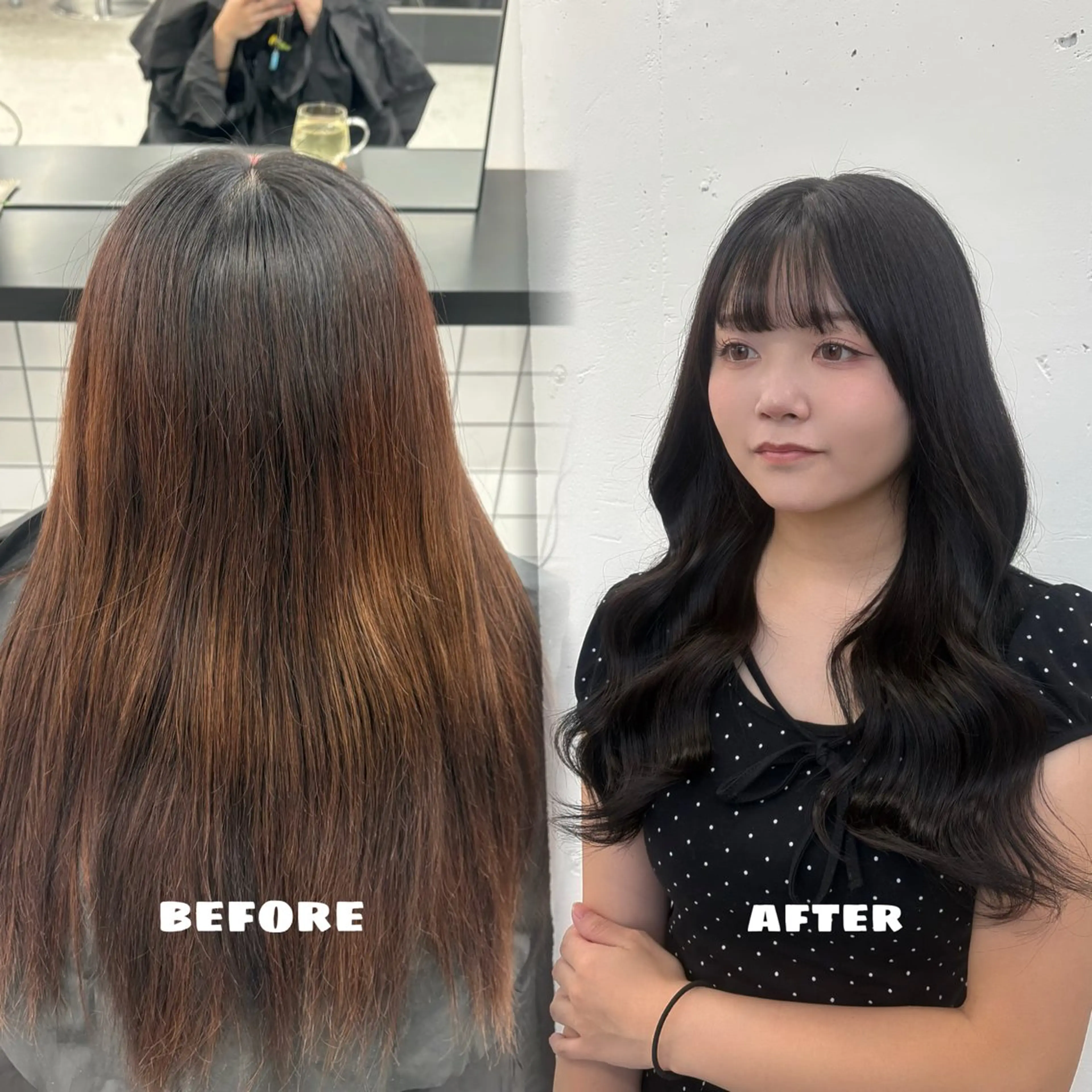 ロング カラー 黒髪 ナチュラルブラック ヘアカラー トリートメント 🌟ゆりあ🌟 JILLSTUDIOのヘアスタイル