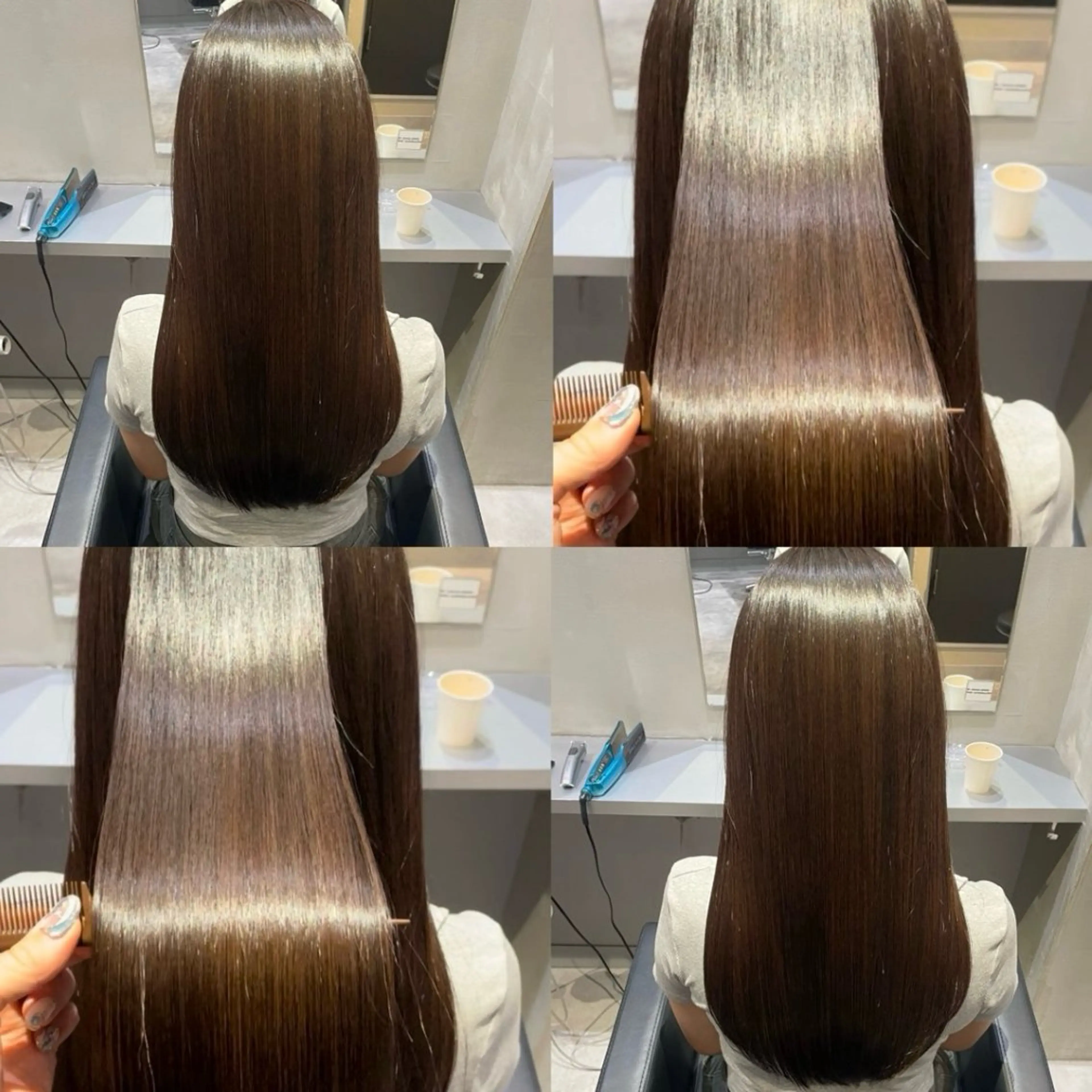 セミロング カラー カット ヘアカラー 縮毛矯正 トリートメント 大人可愛い韓国ヘア きららのヘアスタイル