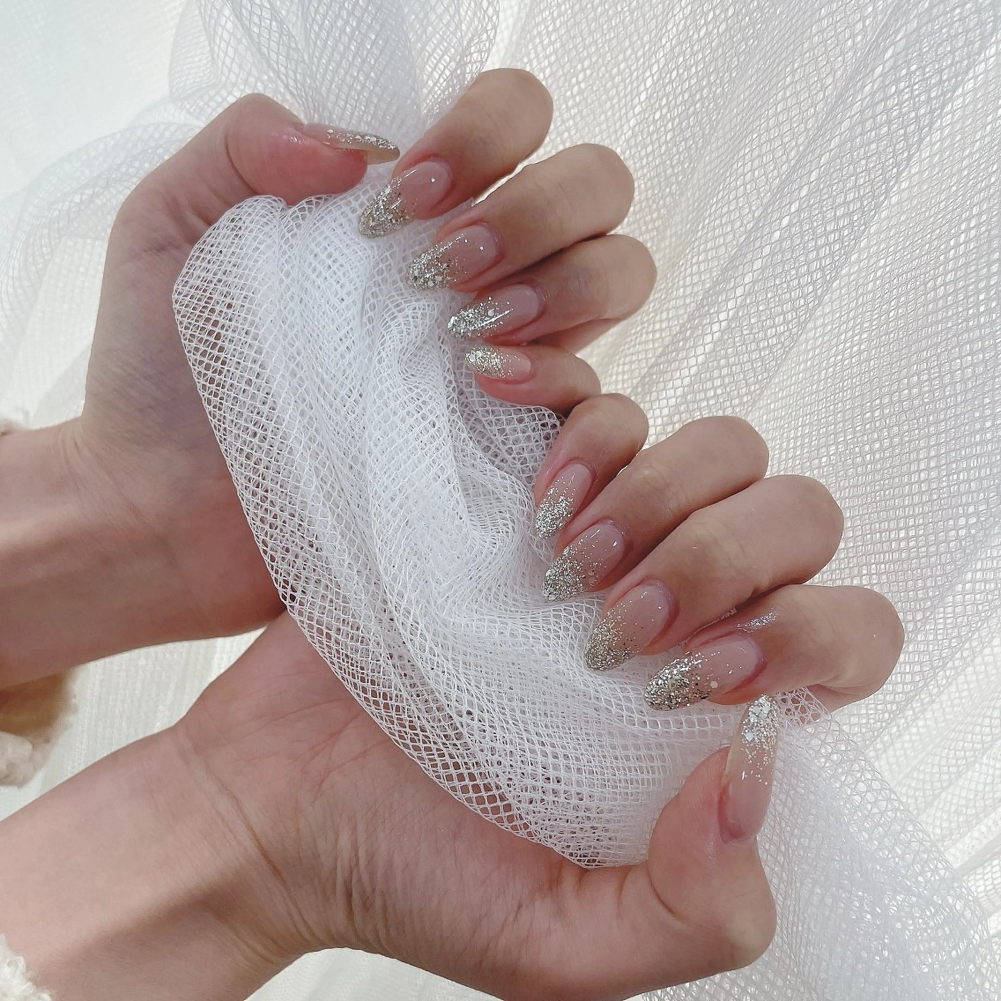 ネイル ラメ(グリッター) ラメグラデーション シルバー Salon de Navi所属・🎀向田 優花🎀のネイルデザイン
