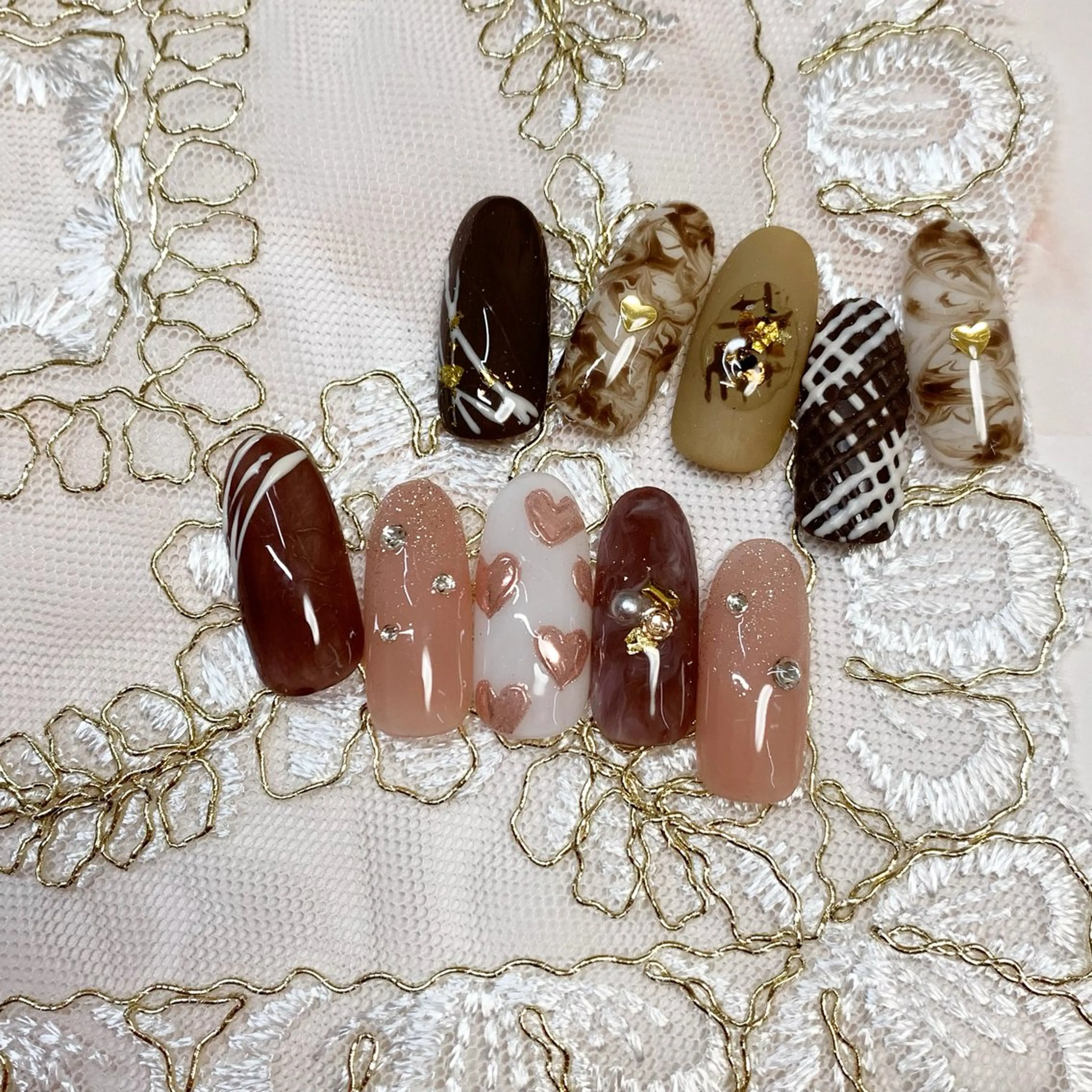 ネイル アートネイル 持ち込み ハンドネイル ネイリストUSUI♡ パラジェルフィルインのネイルデザイン