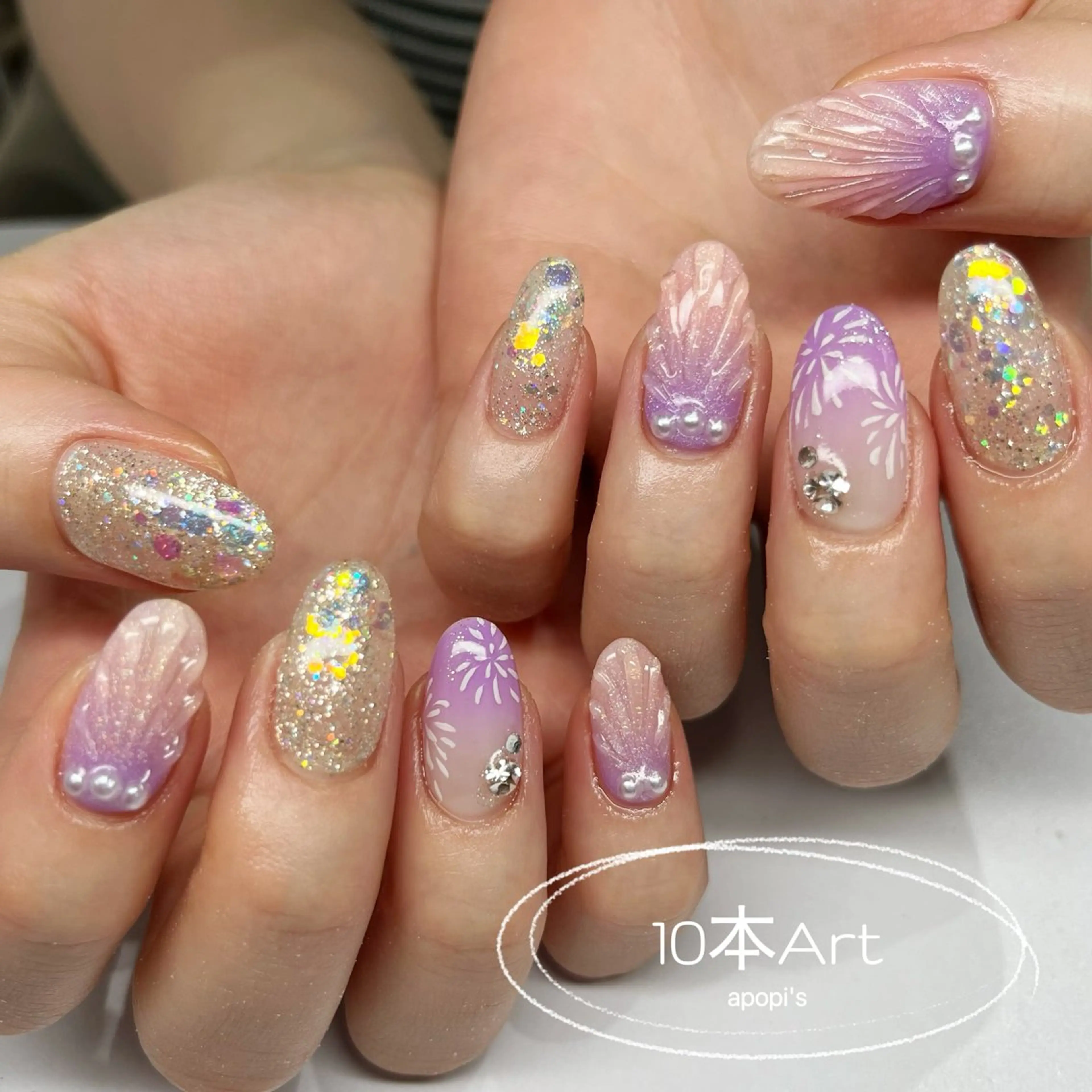 ロング ネイル マツエク・マツパ ハンドネイル apopi's所属・apopis＊ close23:00のネイルデザイン