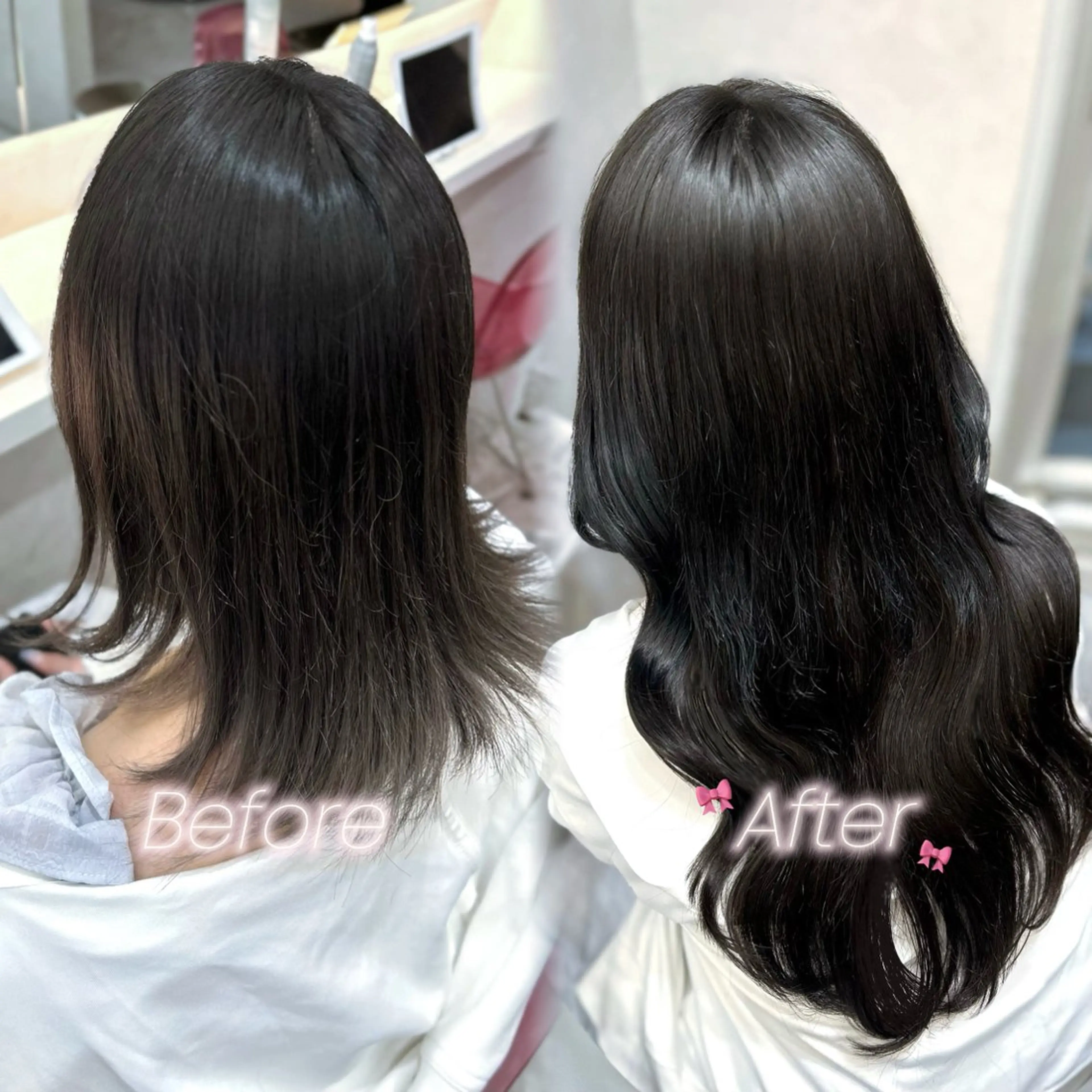 ロング シールエクステ エクステ ロング 💘Rei💘新宿/ アレンジ/艶カラーのヘアスタイル