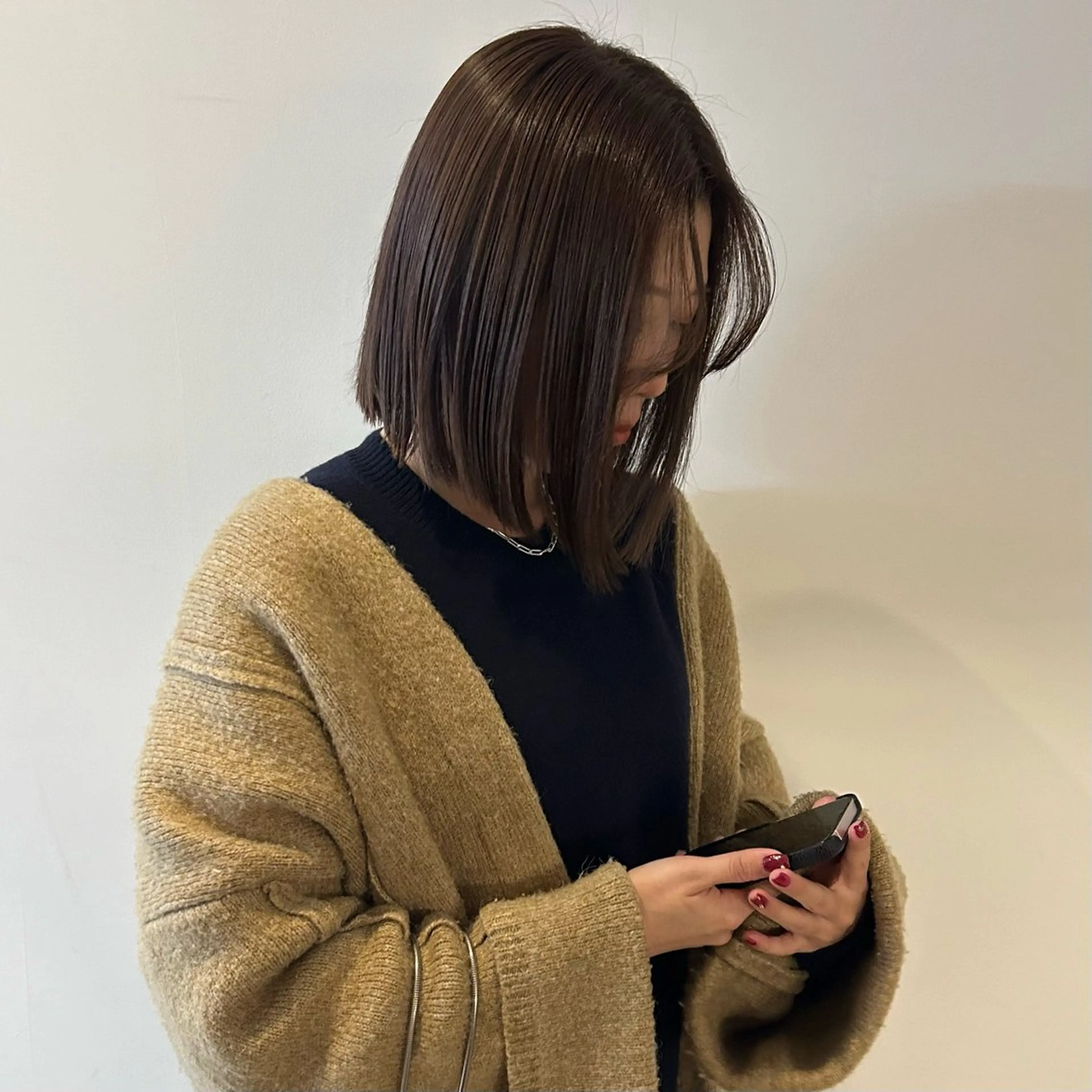 ミディアム カラー 透明感カラー グレージュ 顔まわりレイヤー 顔周りカット レイヤーカット nonoka/ レイヤー透明感カラーのヘアスタイル
