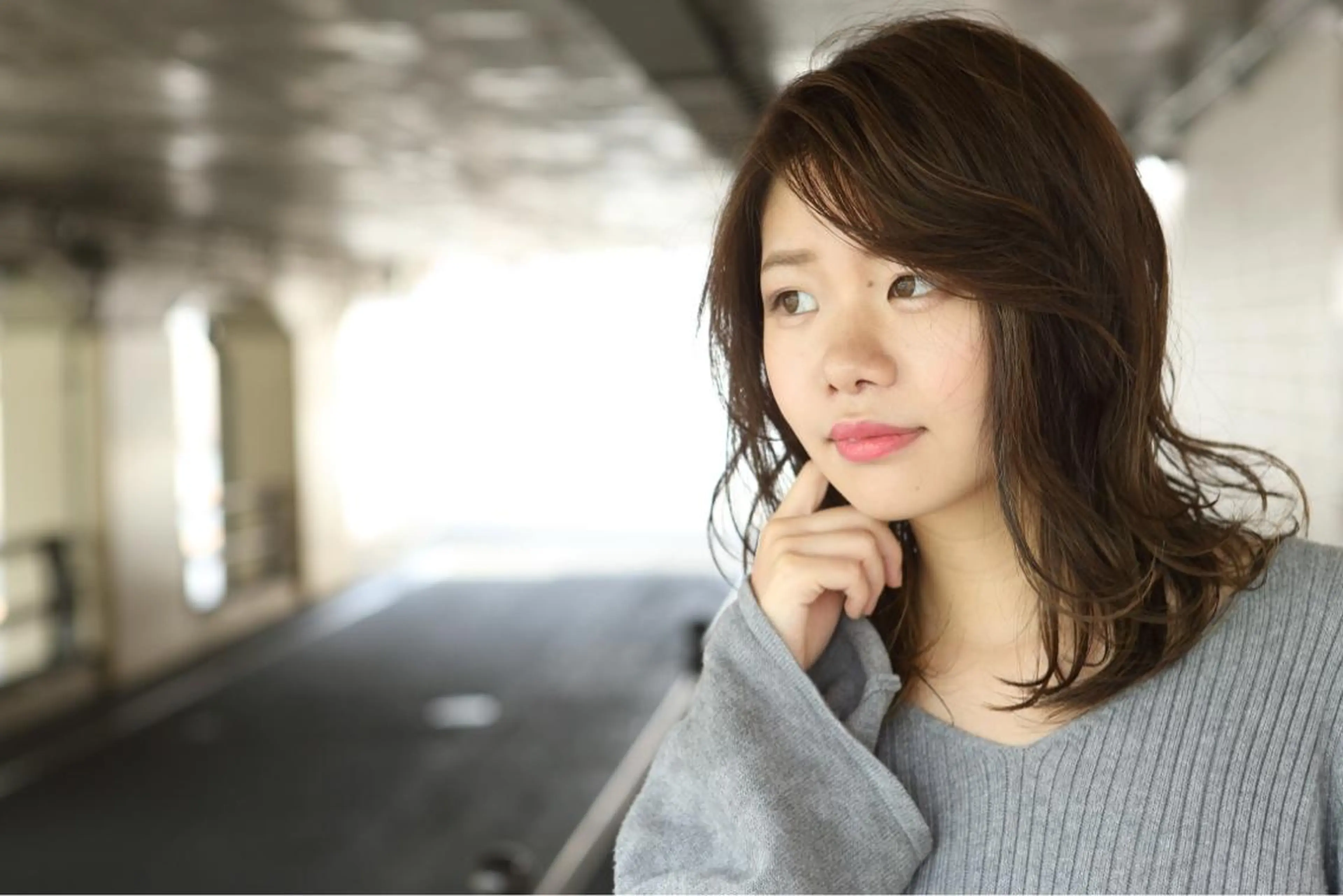 セミロング カット ヘアカラー トリートメント ルービック 梅田茶屋町店のヘアスタイル