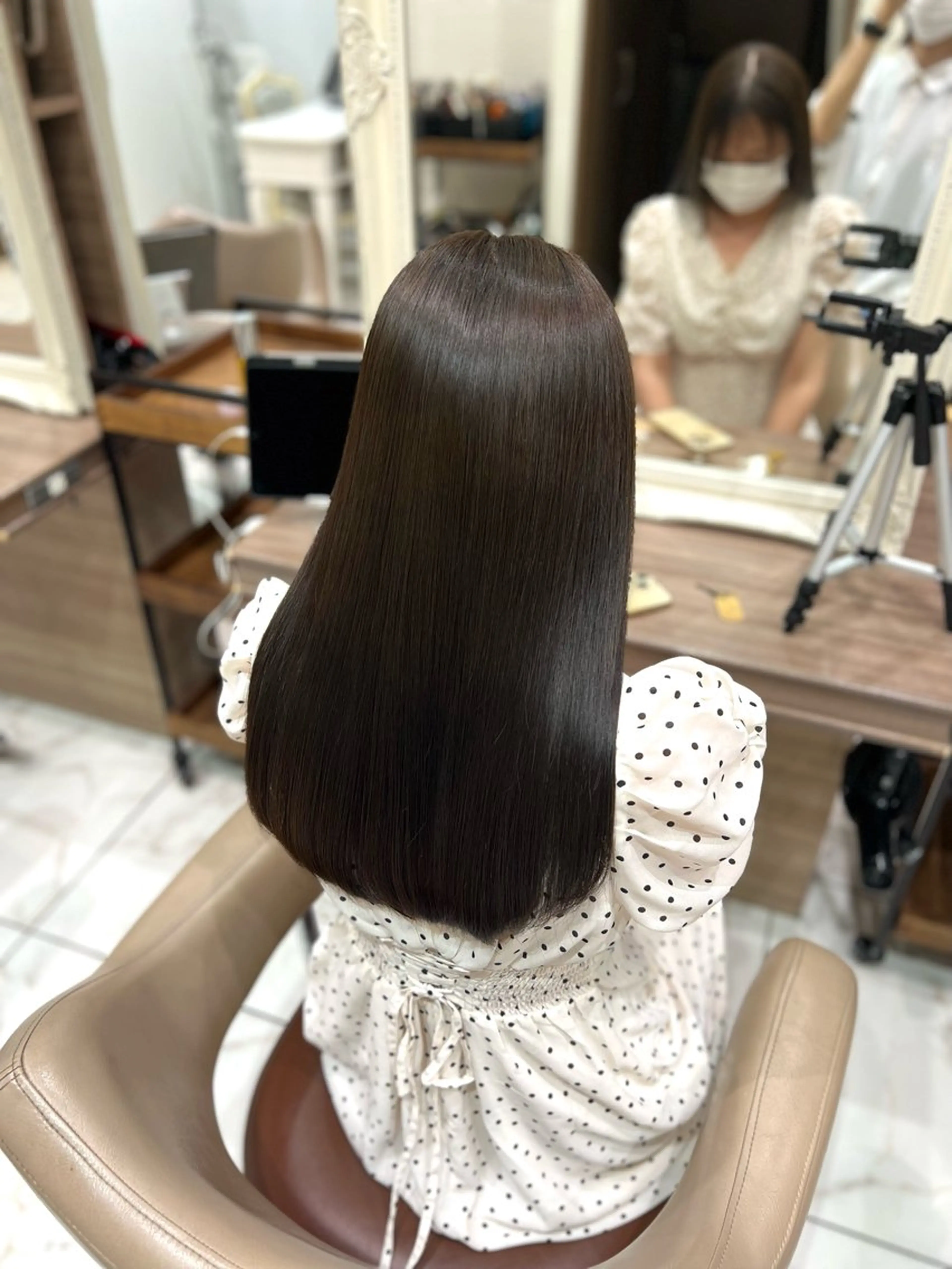 ロング 縮毛矯正 レイヤー×韓国 🇰🇷鈴木啓太のヘアスタイル