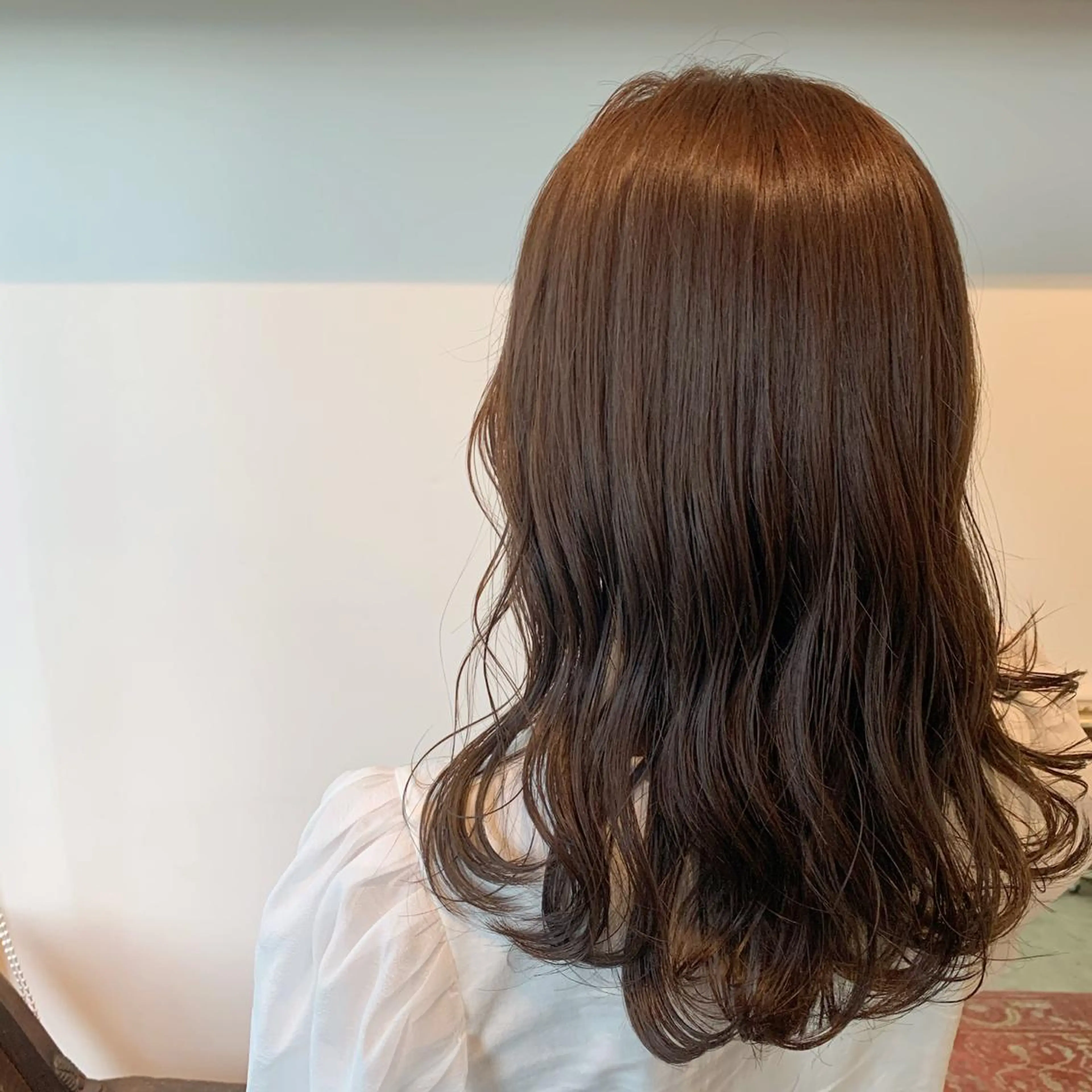 ロング カラー ヘアアレンジ ベージュカラー ラテベージュ カット ヘアカラー トリートメント 山崎 澪のヘアスタイル
