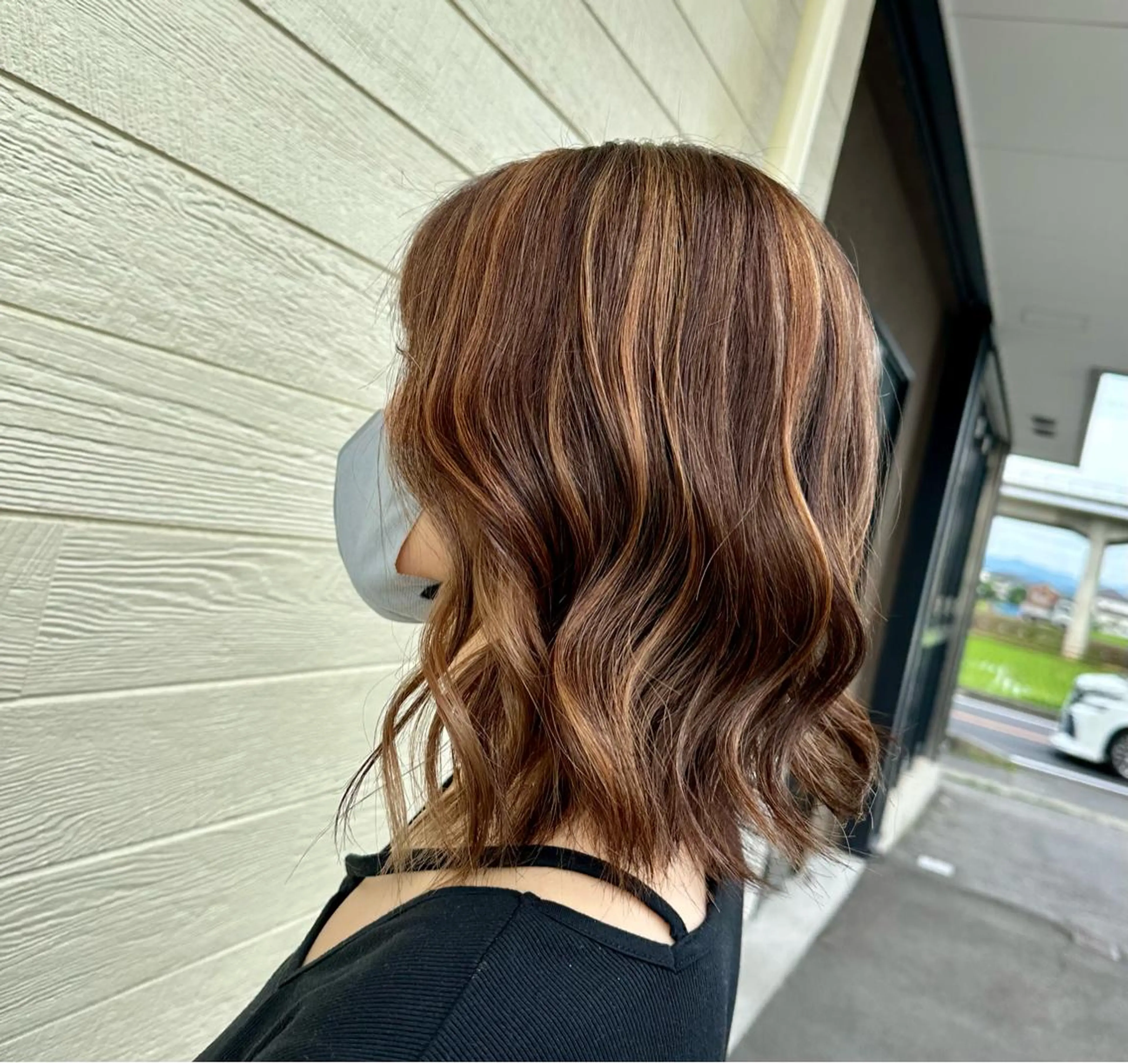ミディアム カラー ハイライトカラー ハイライト カット ヘアカラー レイビューティー豊田 丸山店アシスタントのヘアスタイル
