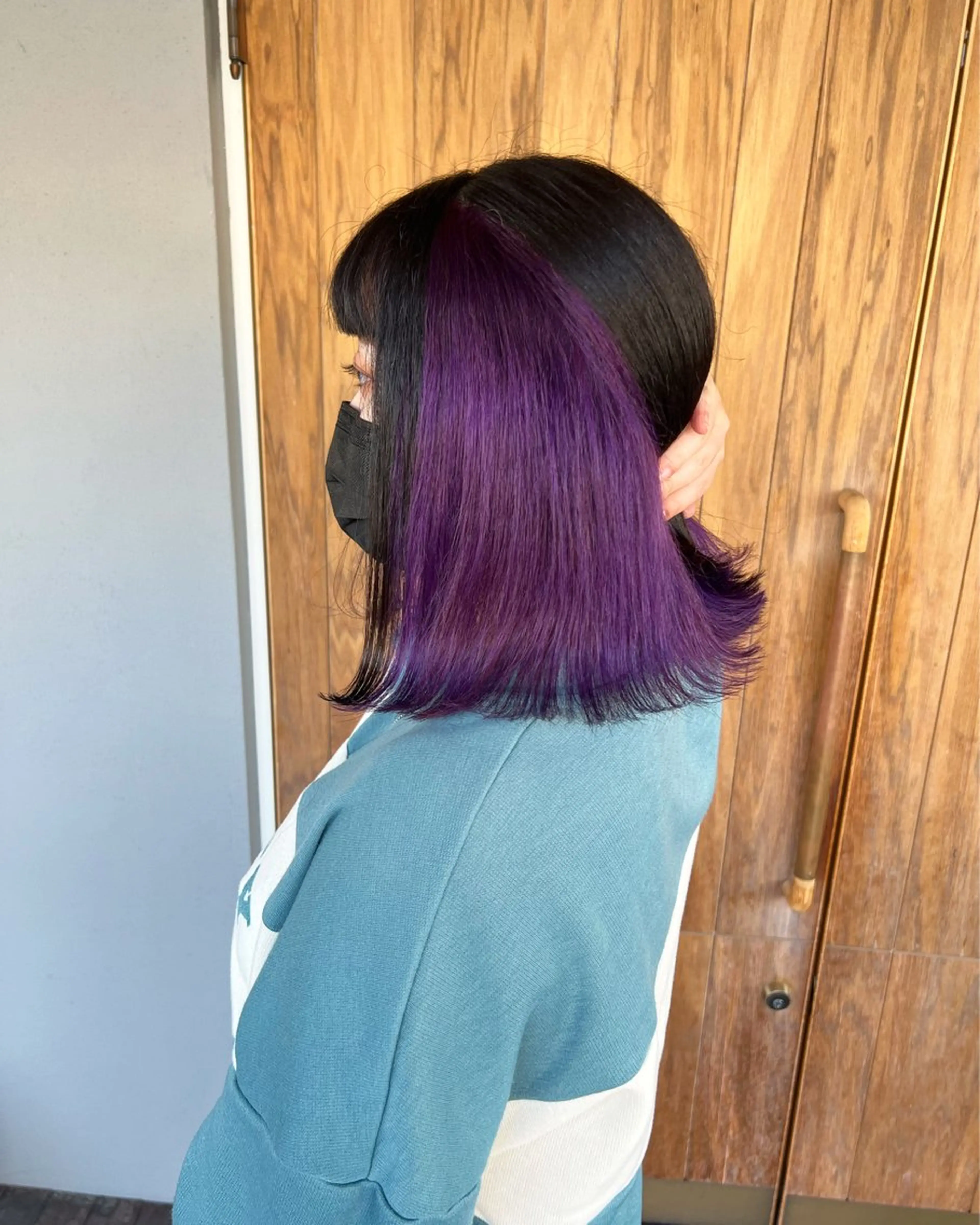 ミディアム パープルカラー カット ヘアカラー フラム所属・WATANABE MISAKIのヘアスタイル