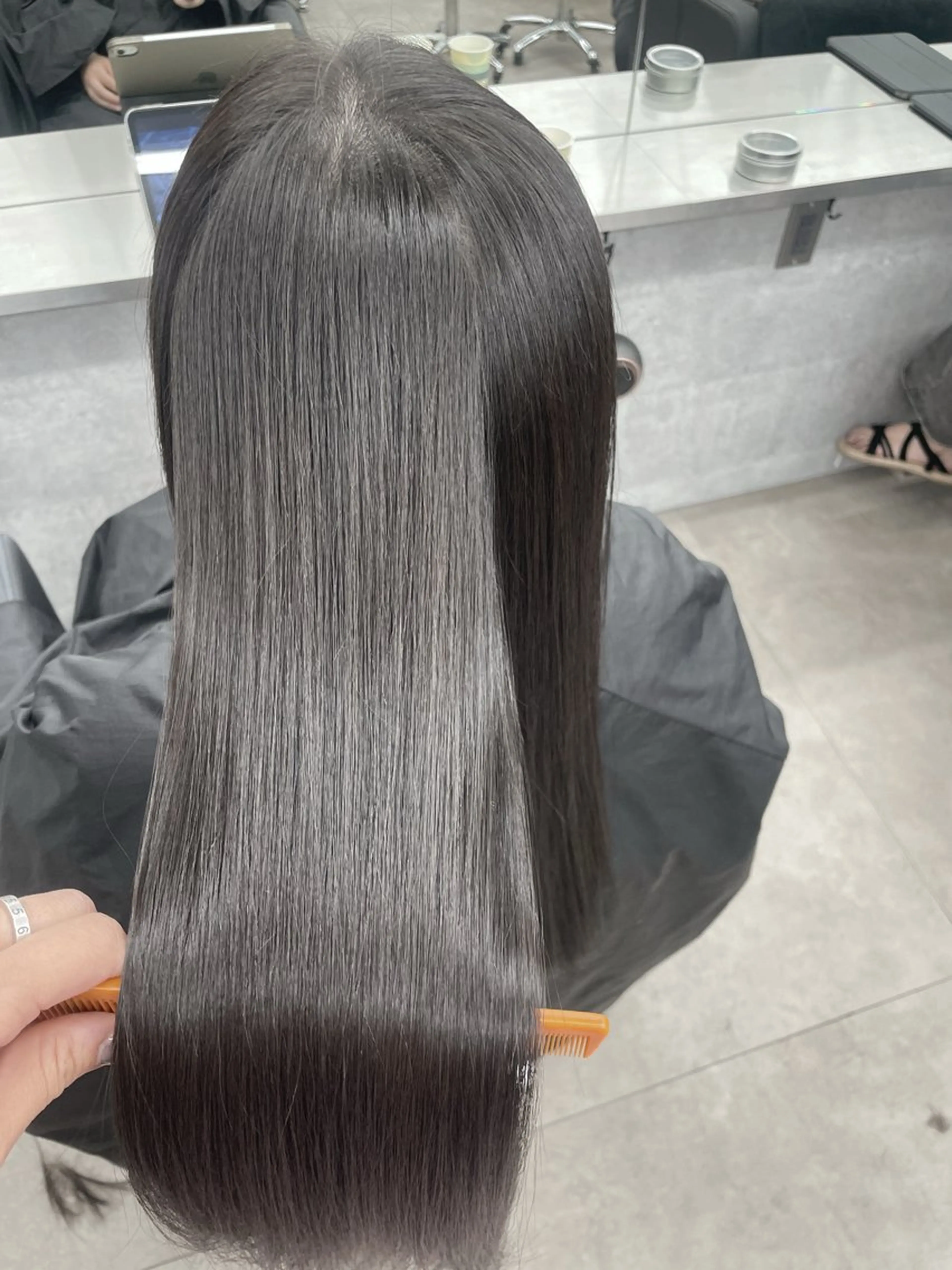 セミロング カラー カット ヘアカラー 縮毛矯正 トリートメント ヘッドスパ ヘアセット 髪質改善/縮毛/新宿 🫧SUZUKA🫧のヘアスタイル