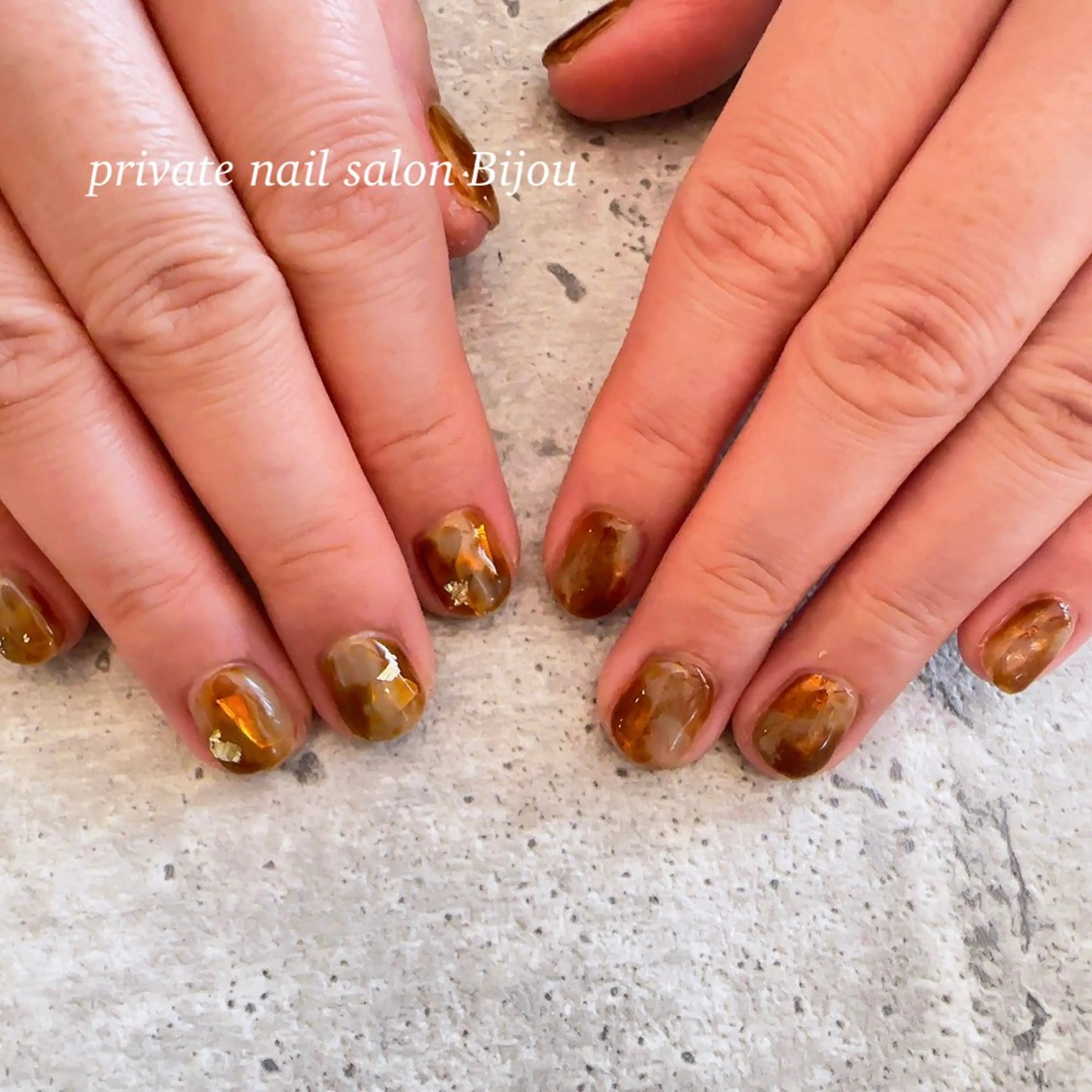 ネイル ブラウン ニュアンスネイル Bijou💎✨ Reiのネイルデザイン