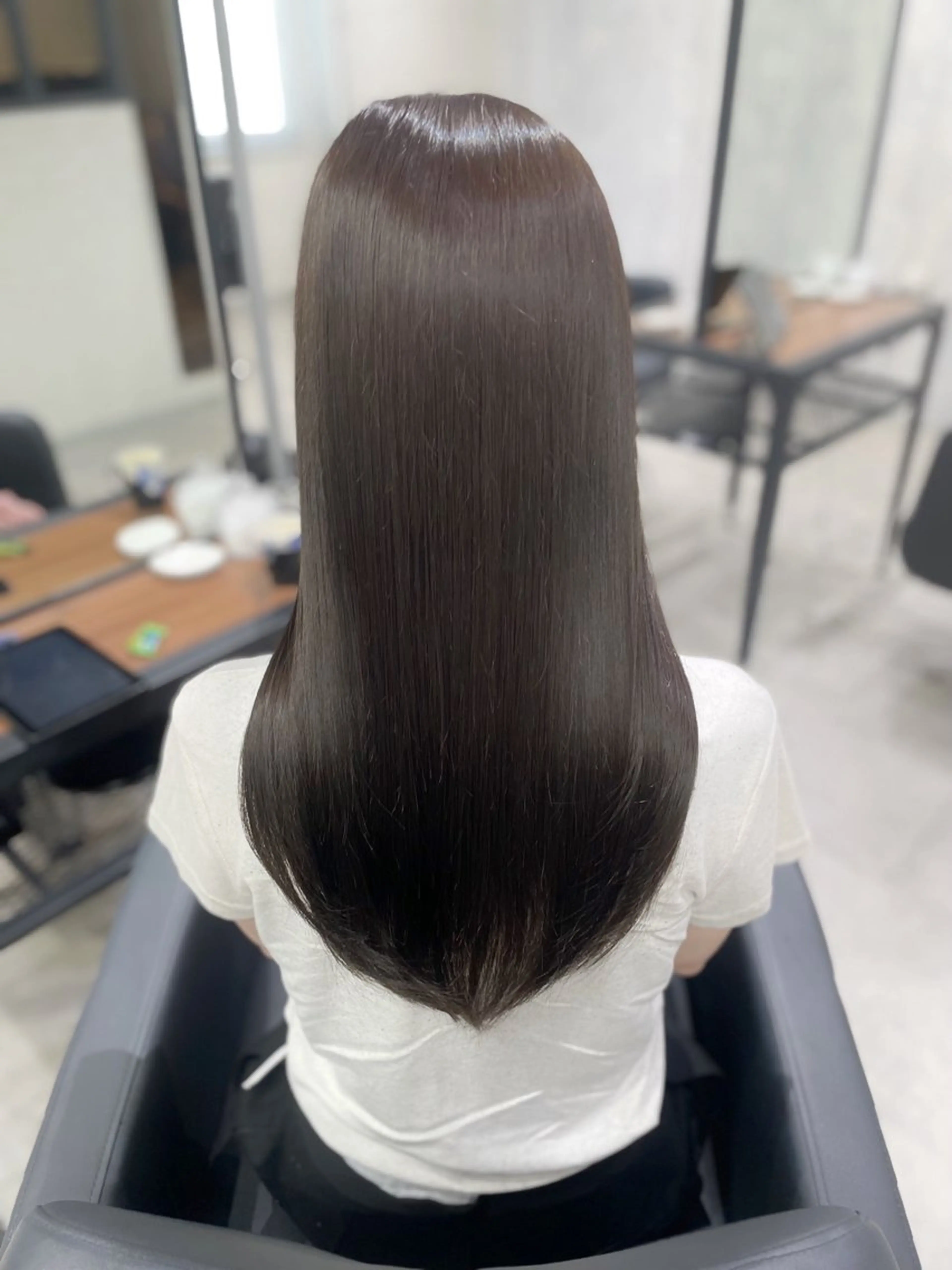 ロング レイヤーカット ヘアカラー トリートメント 杉野友彦/髪質改善 Zina博多店店長のヘアスタイル