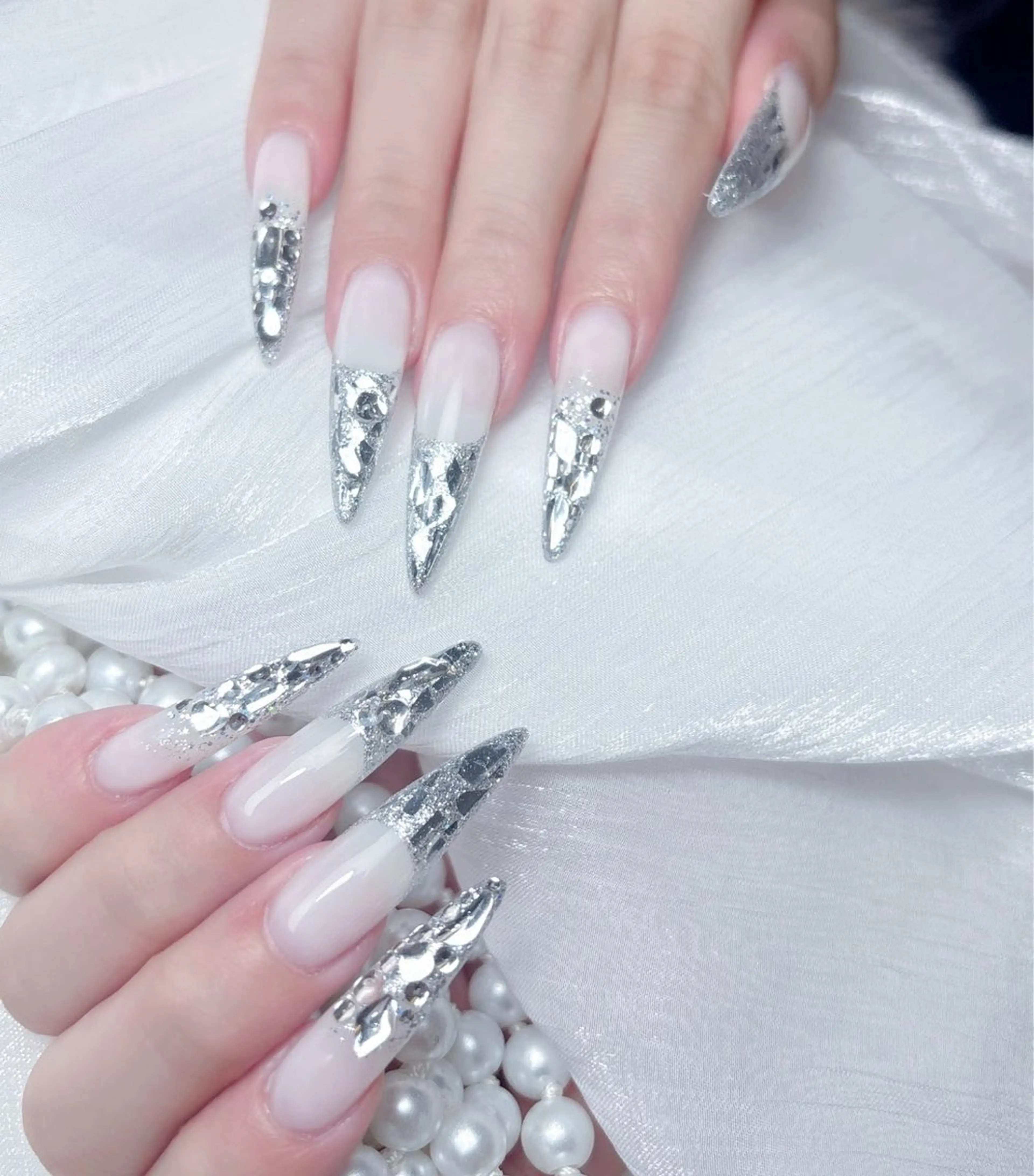 ネイル ハンドネイル M🌷nail 長さだし専門店のネイルデザイン