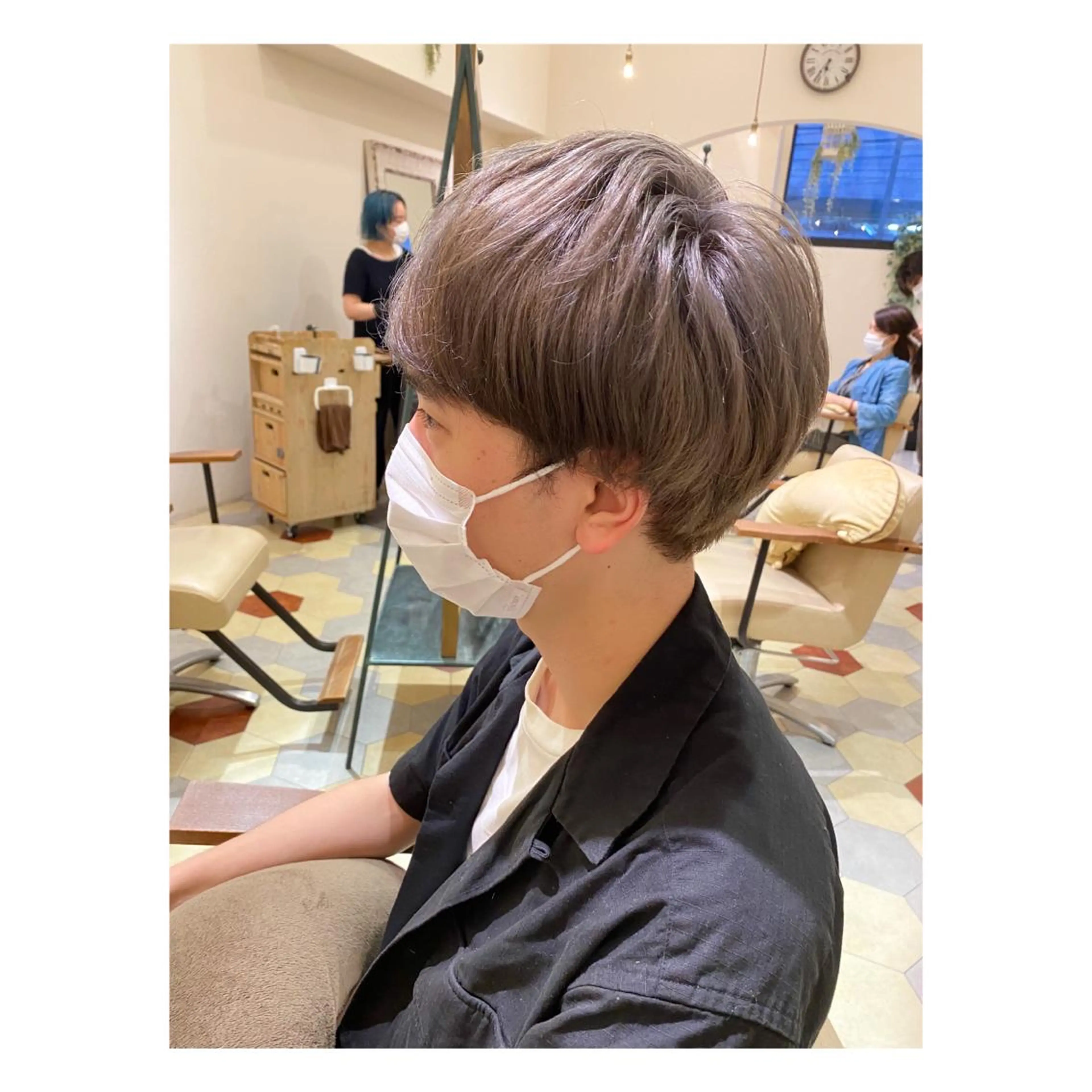 ショート カラー メンズ カット ヘアカラー 菊池大一 パーマのヘアスタイル
