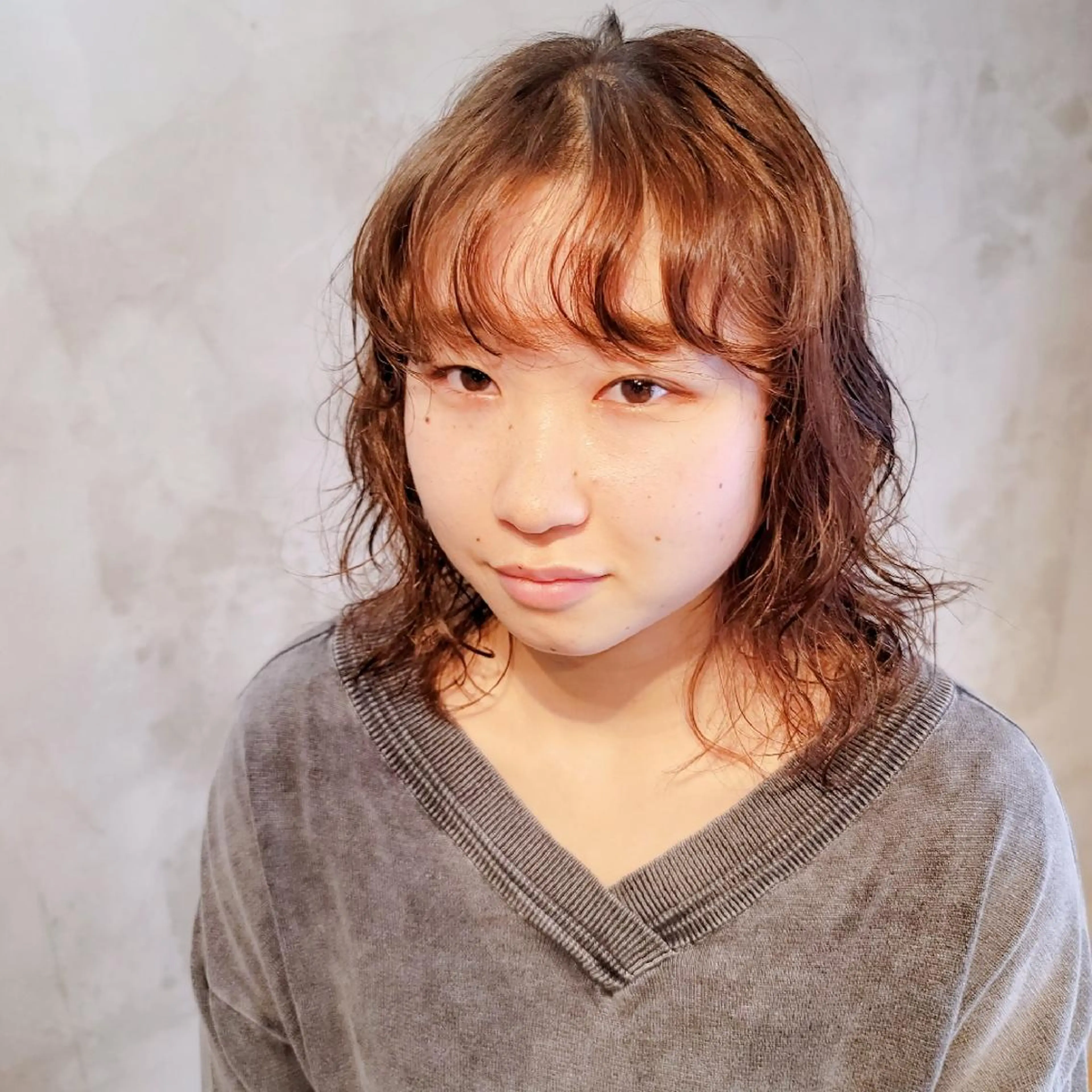 ミディアム パーマ パーマ 🐬似合わせ🦈 佐々田 桜江のヘアスタイル