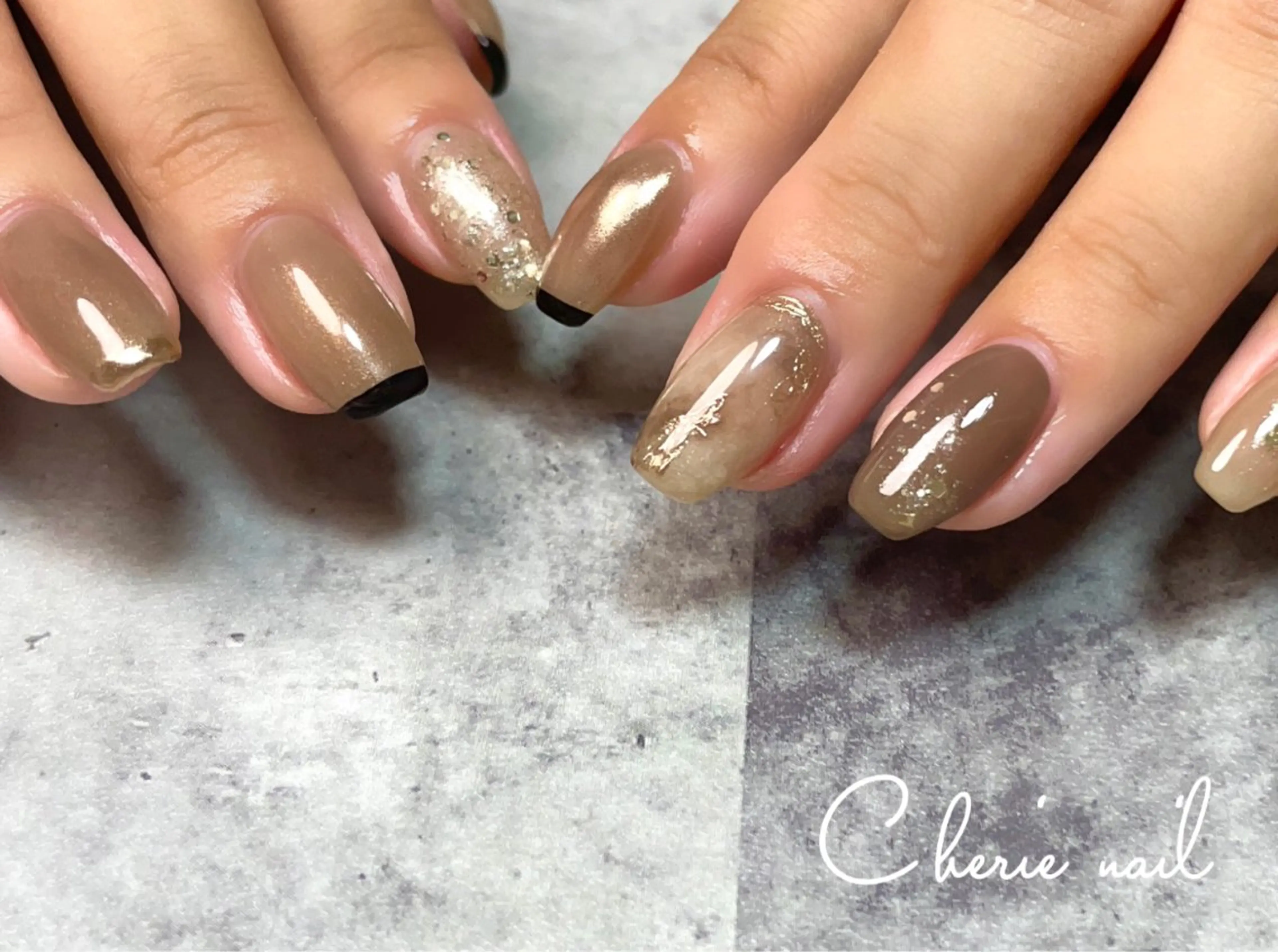 ネイル ニュアンスネイル ハンドネイル Cherienail yunaのネイルデザイン