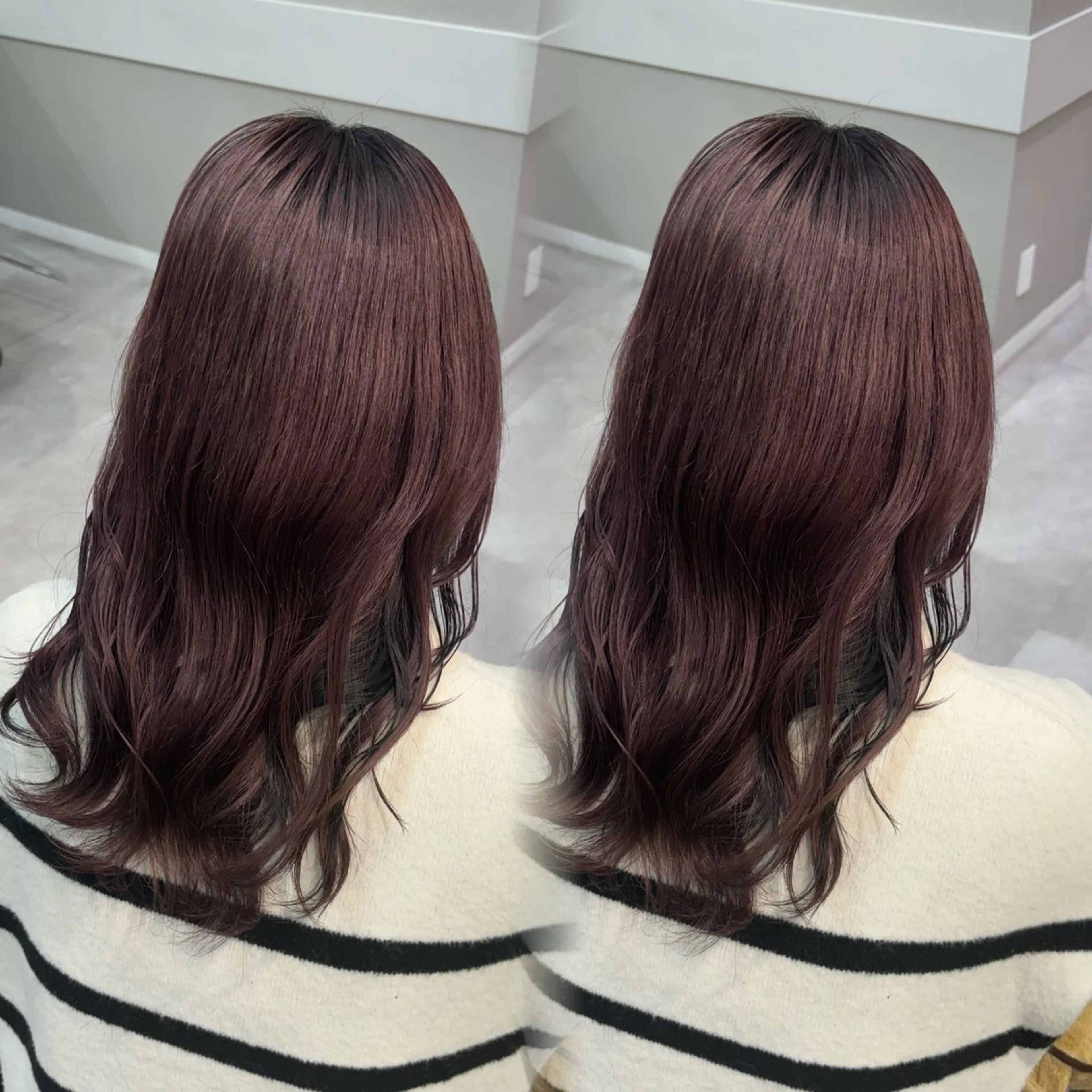 ミディアム カラー ベージュカラー ブリーチ ブラウンカラー ダブルカラー ラベンダーカラー ヘアカラー パーマ、ダブル カラー、上野星也のヘアスタイル