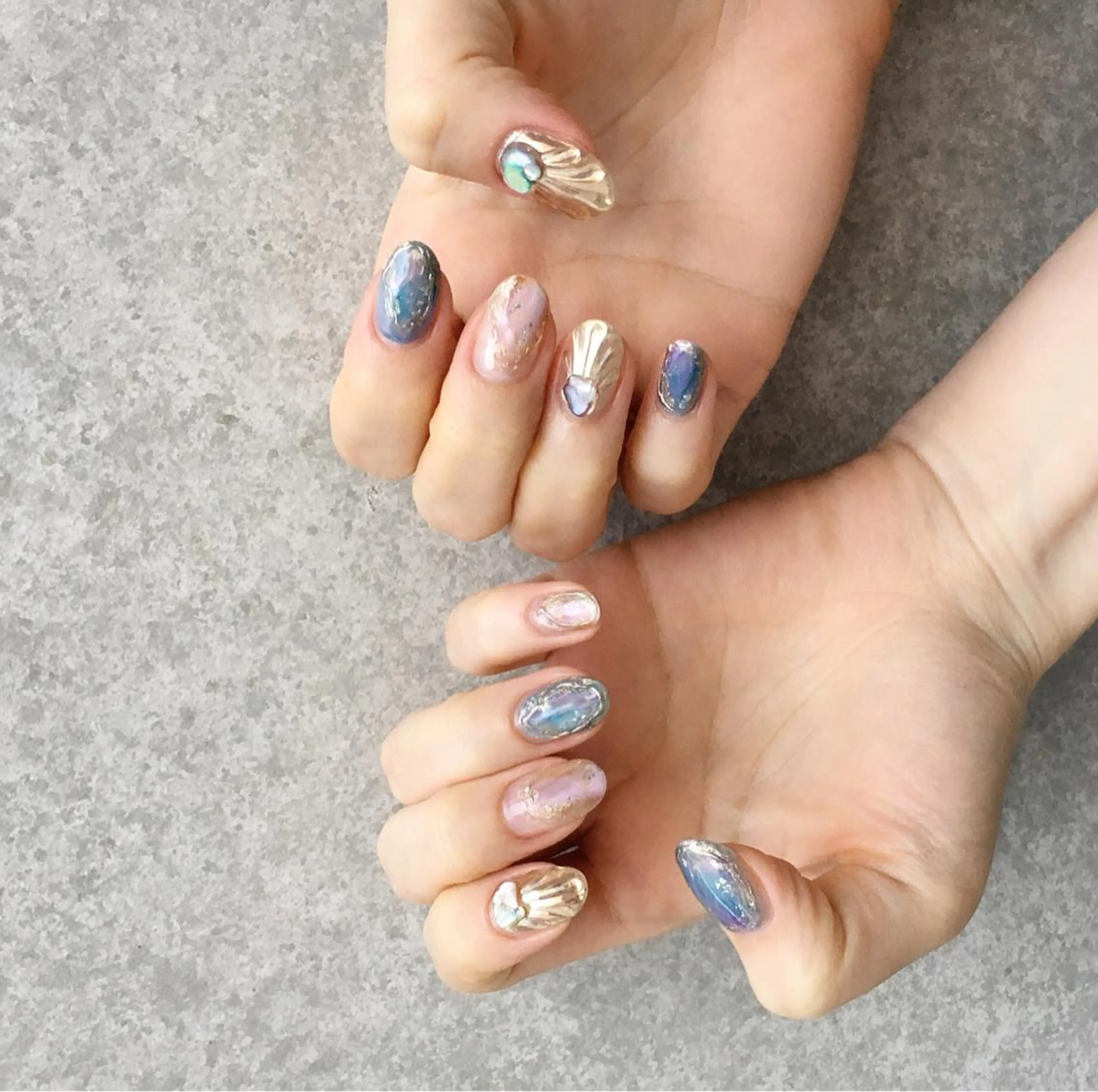 ネイル アートネイル 長さ出し ジェルネイル マットネイル ミラーネイル ハンドネイル nail salon Soeurのネイルデザイン