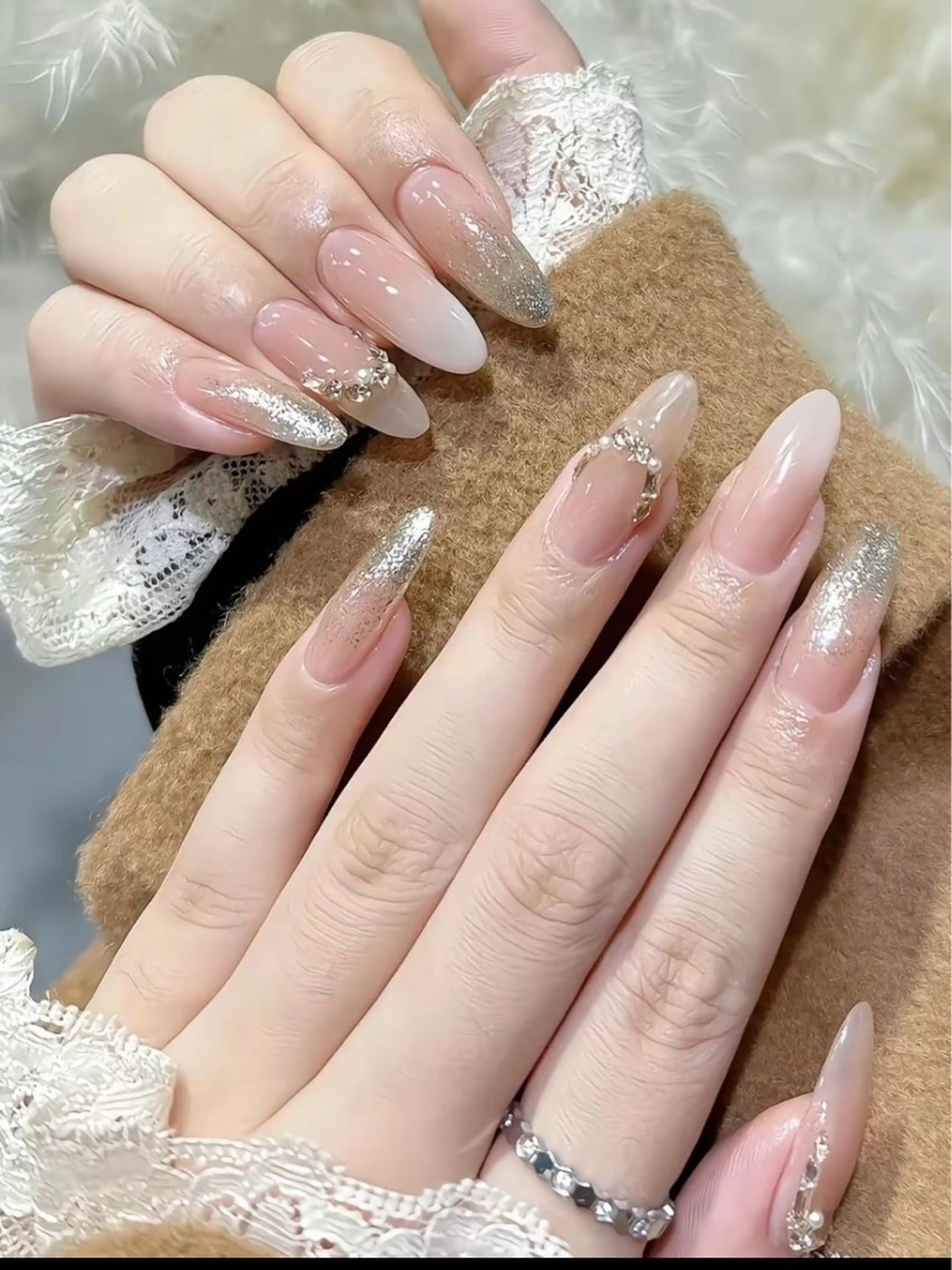 ネイル チークネイル フレンチネイル 韓国ネイル マグネットネイル ミラーネイル ハンドネイル NAILS 168 池袋西口駅前店のネイルデザイン