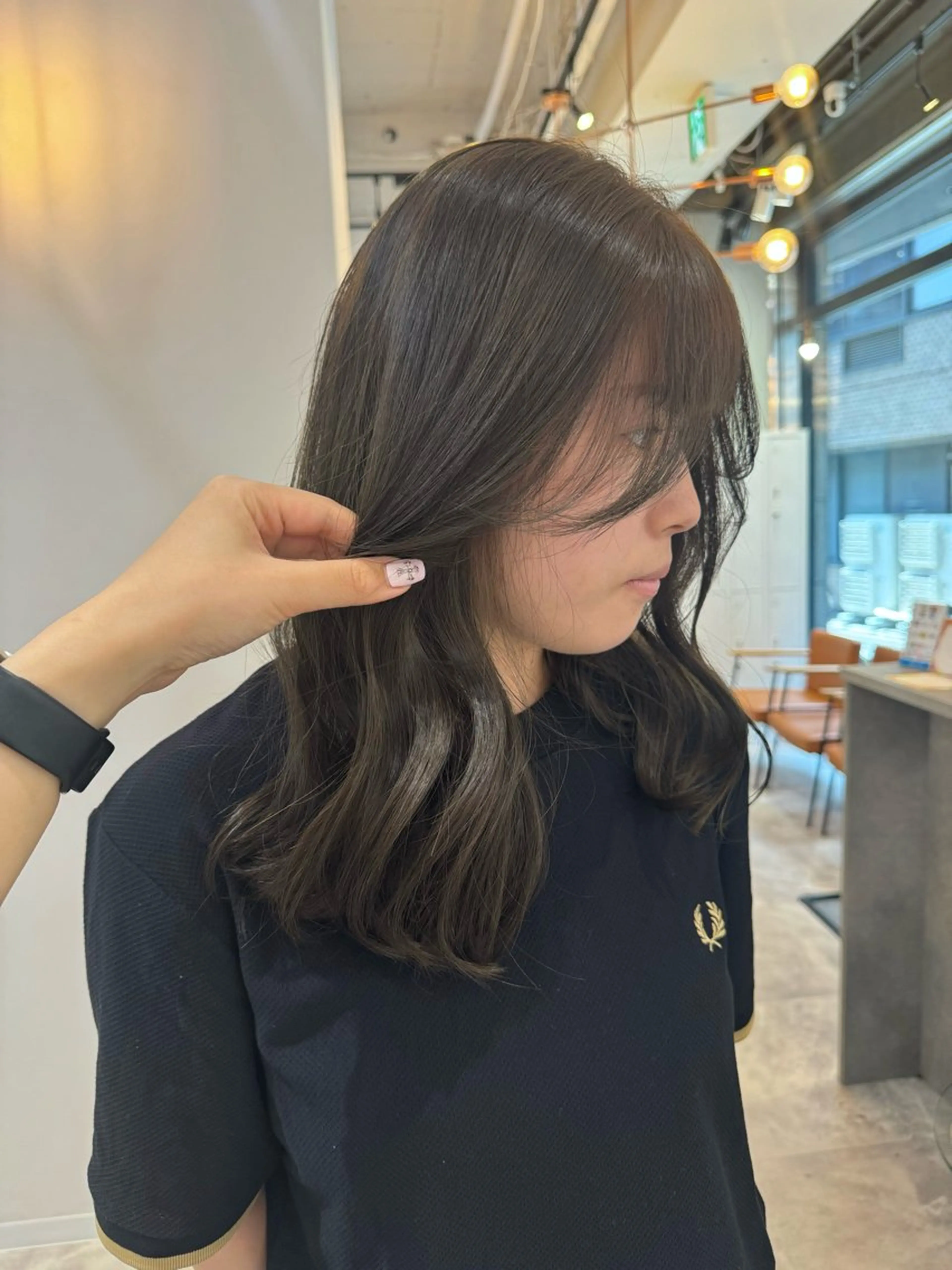 セミロング カラー 赤み無し柔らかカラー 【梅田】madokaのヘアスタイル