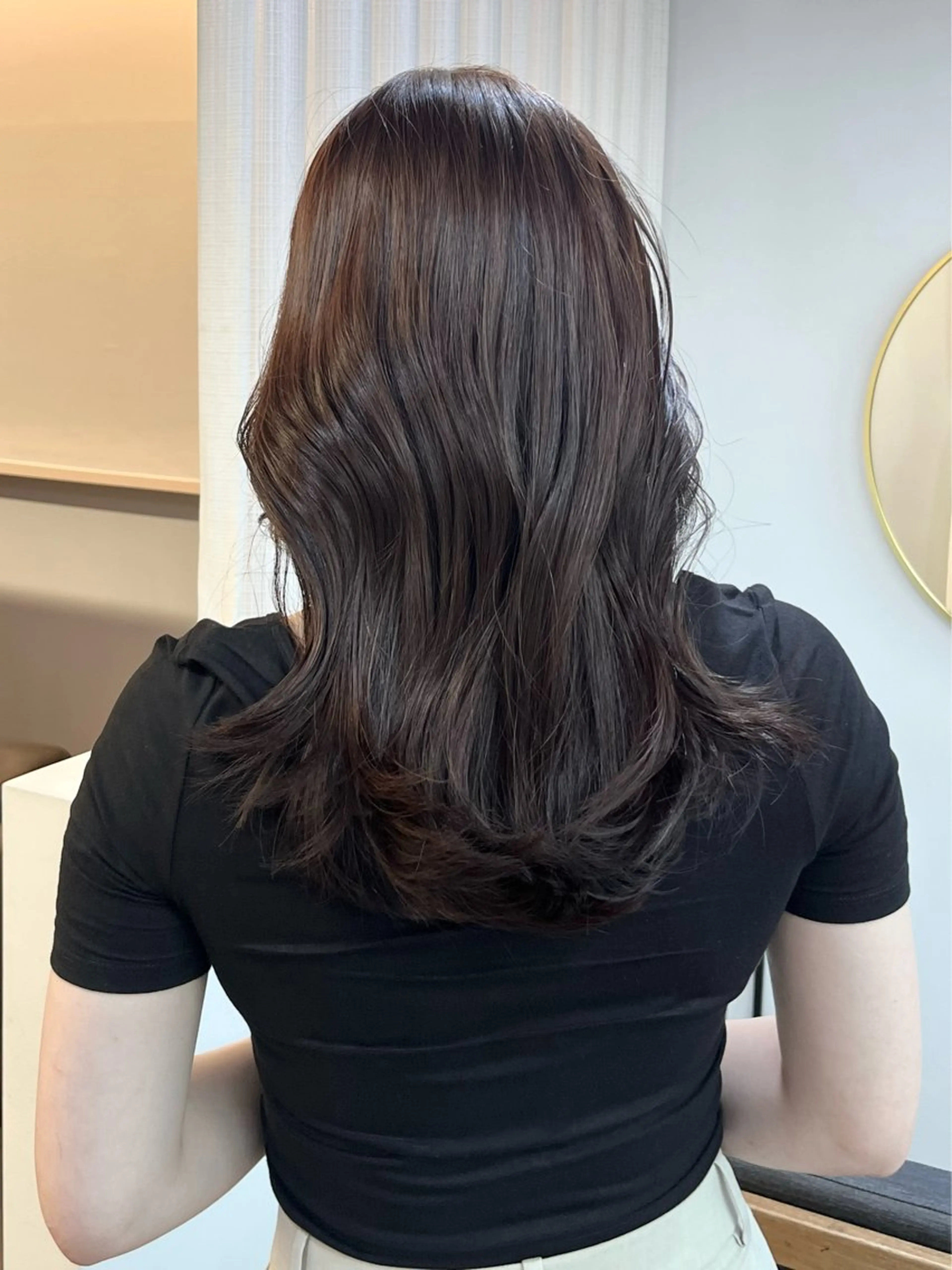 セミロング カラー カット ヘアカラー トリートメント 広島韓国ヘア♡ たかみのヘアスタイル