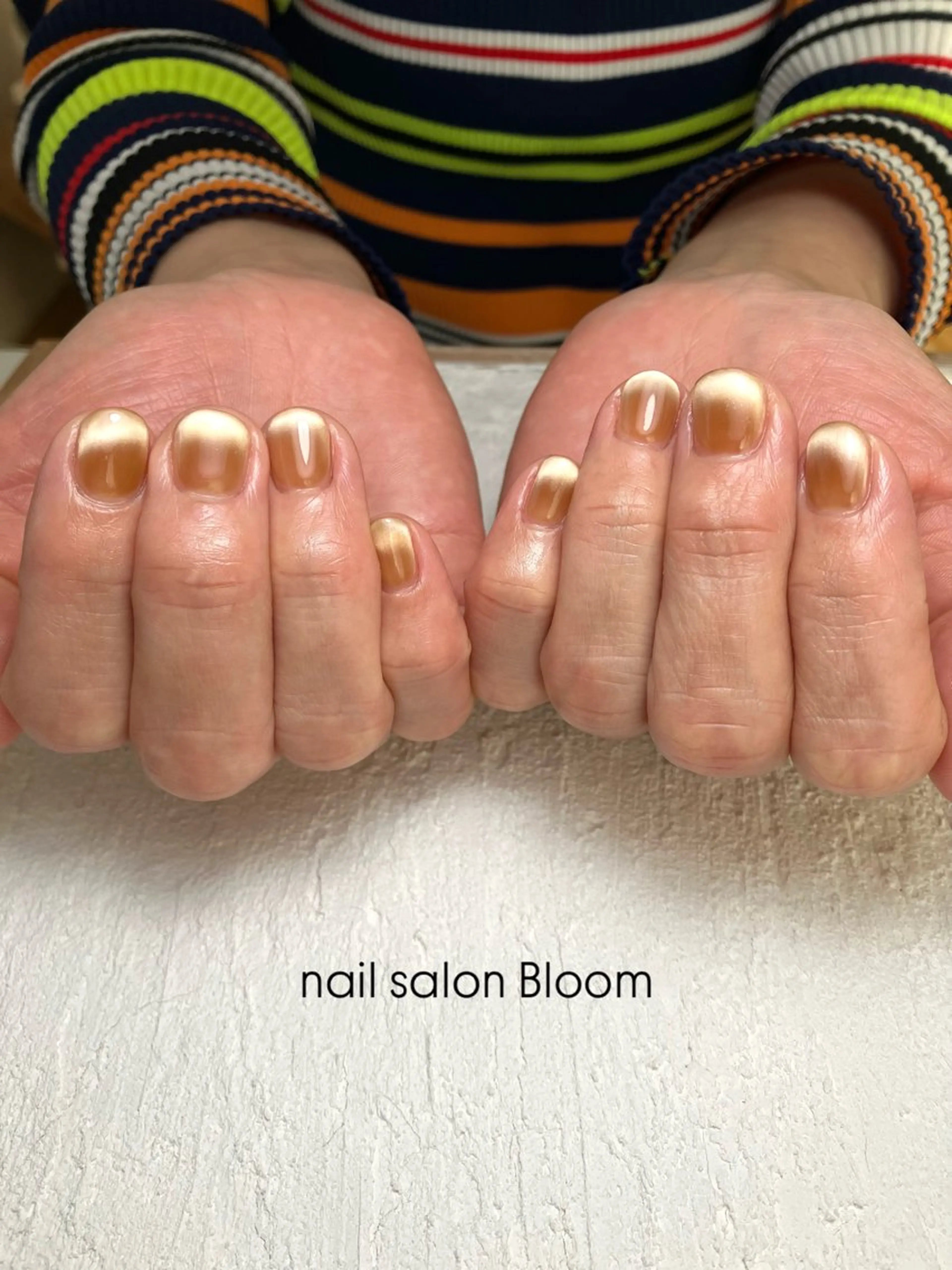 ネイル フレンチネイル マグネットネイル マグネットフレンチ マグネットワンカラー ビー玉ネイル ハンドネイル nail salon Bloom所属・自宅サロンBloom 橋本のネイルデザイン