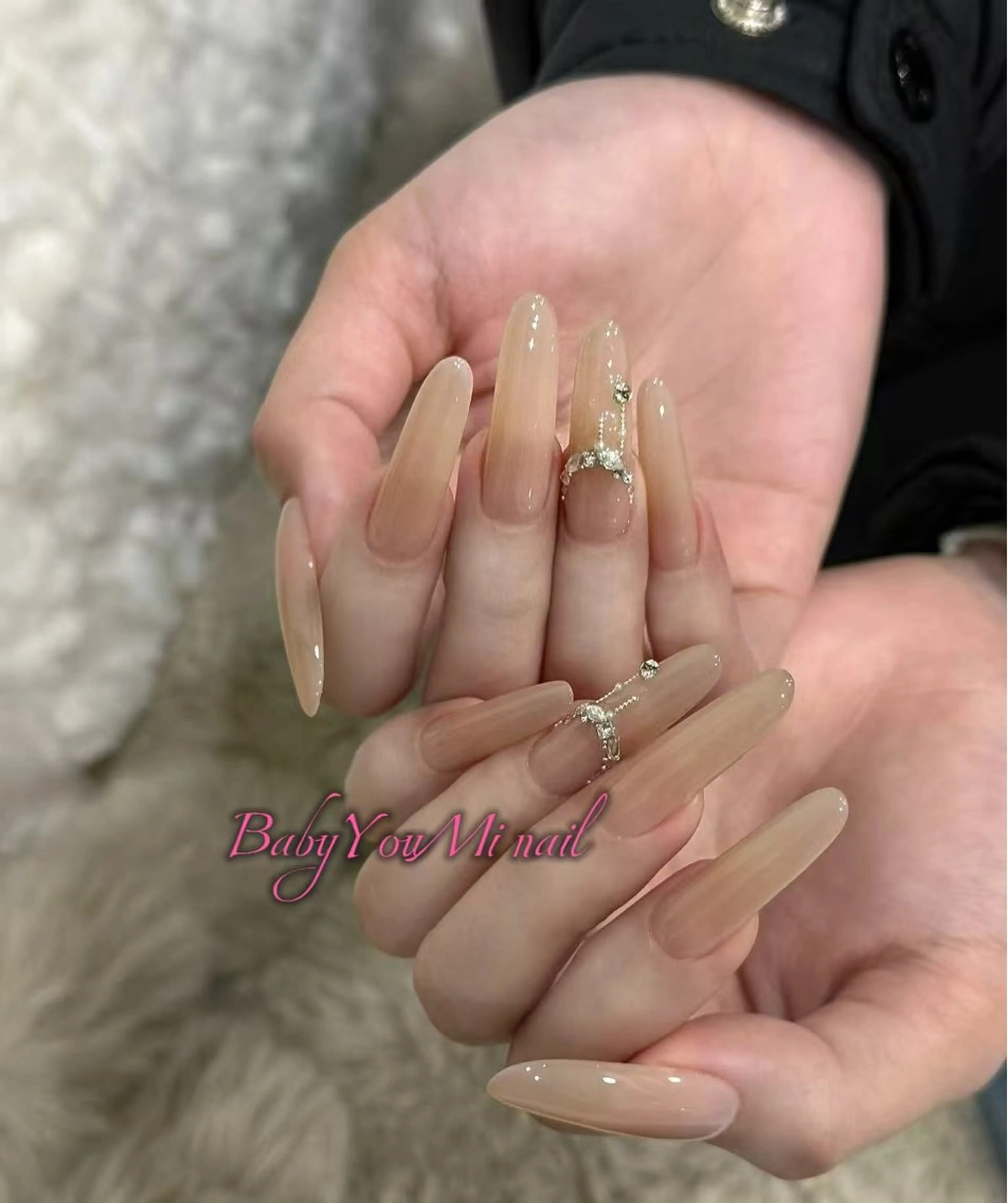 ネイル オーロラネイル 成人式 フットネイル フレンチネイル ジェルネイル ハンドネイル BabyYouMi nailのネイルデザイン