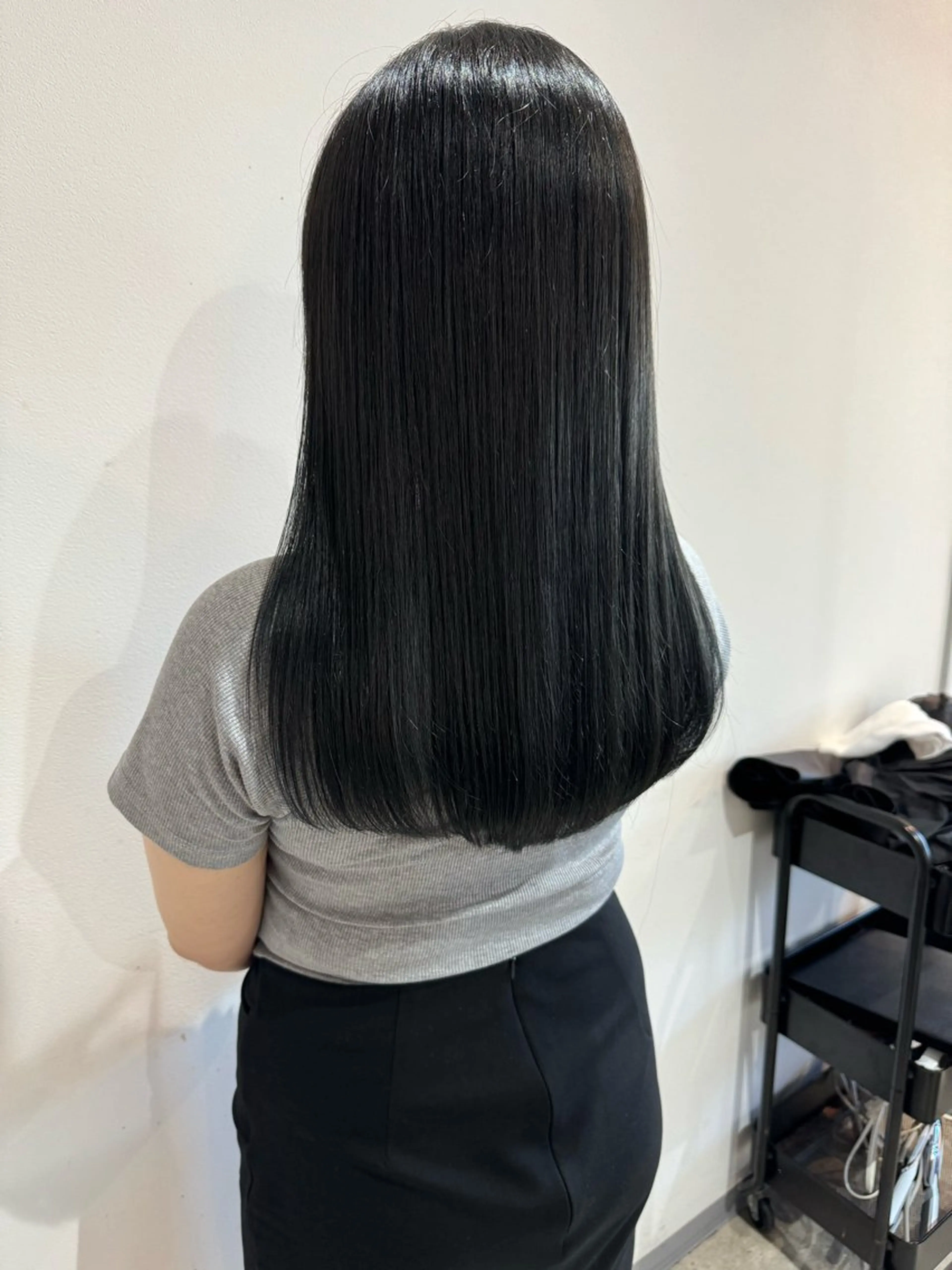 セミロング ボブ 韓国風ヘア レイヤーカット 縮毛矯正 ✨髪質改善美髪矯正✨ ボブ/切りっぱなし✨のヘアスタイル