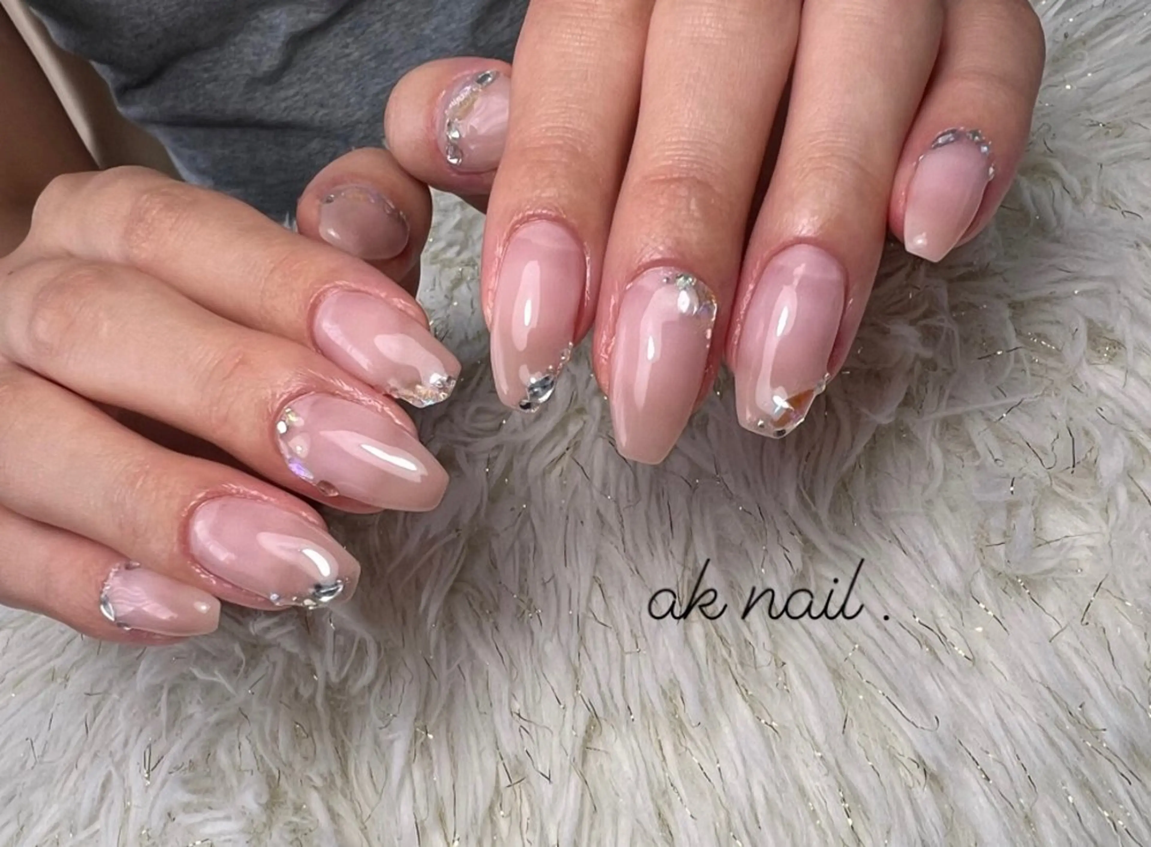 セミロング ネイル ハンドネイル ak nail .のネイルデザイン