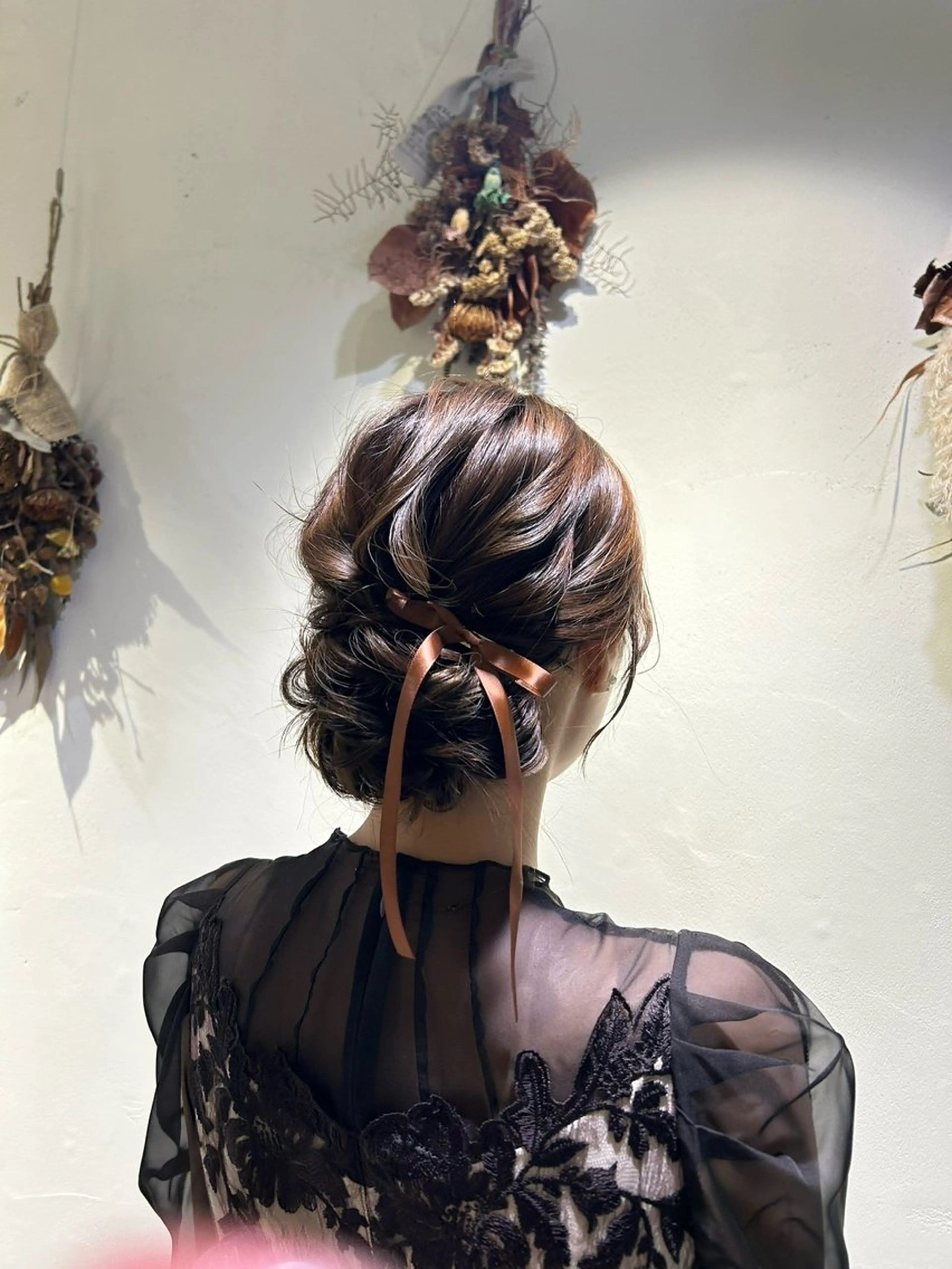 セミロング ヘアアレンジ 清水 楓夏のヘアスタイル