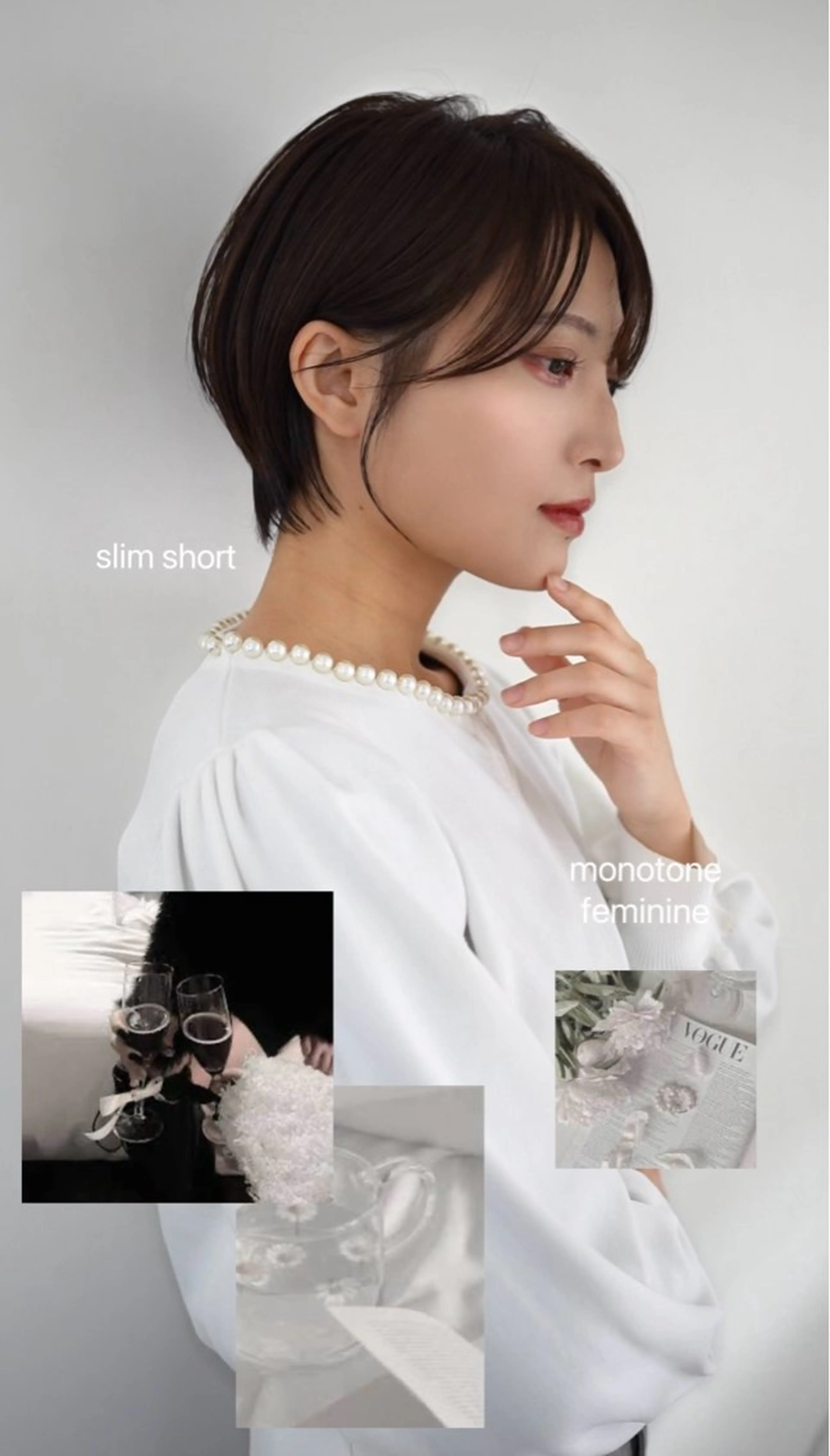 ショート カラー カット トリートメント soigné所属・立花 圭佑のヘアスタイル