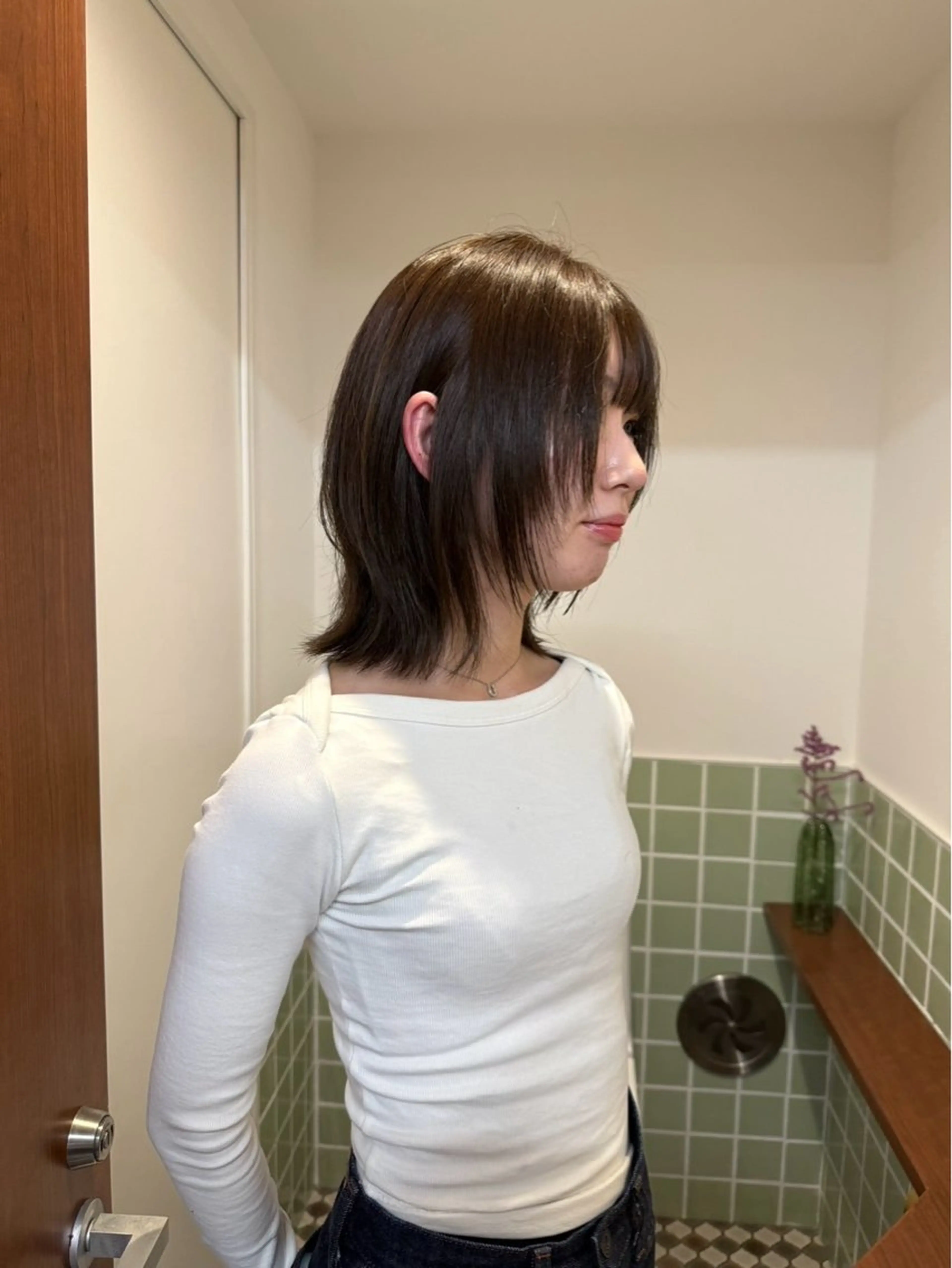 ミディアム カラー nico TOKYO所属・ニュアンス/ センターパート/イノのヘアスタイル