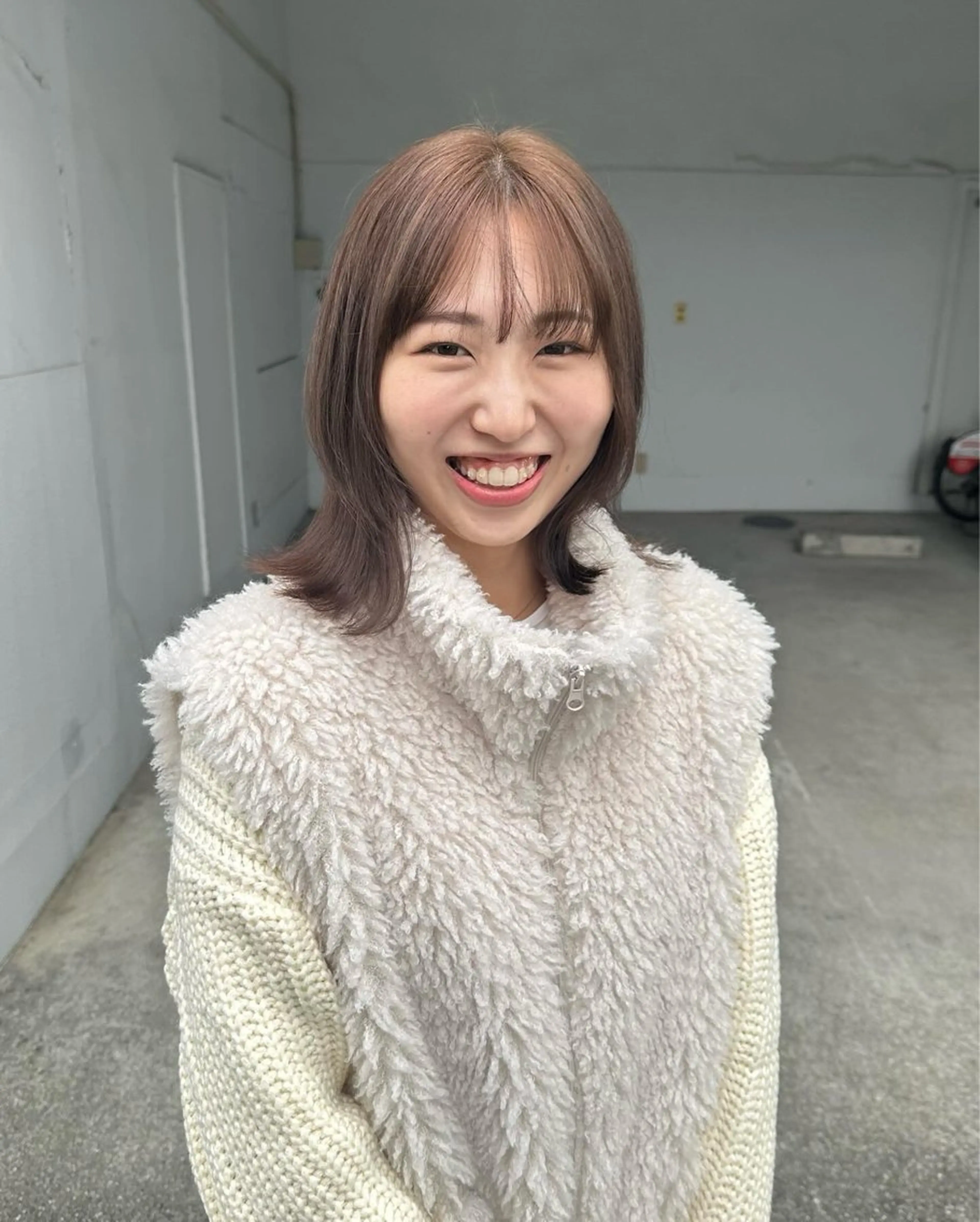ミディアム カラー ブリーチ ブリーチなしカラー ヘアカラー トリートメント 高橋 みく/ minim 暖色のヘアスタイル