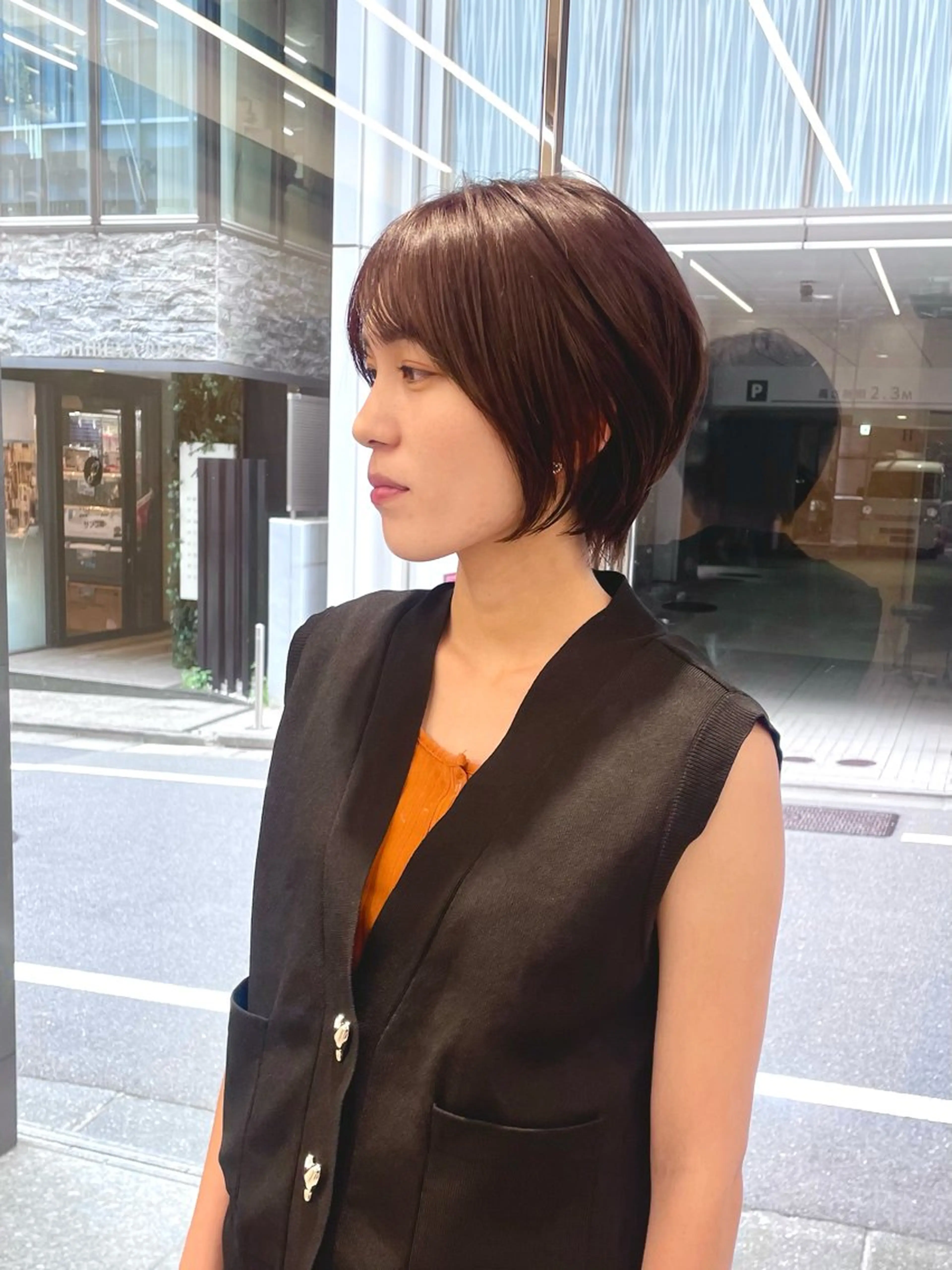 ショート カラー カット ヘアカラー トリートメント ボブ・レイヤーカット TAIGAのヘアスタイル