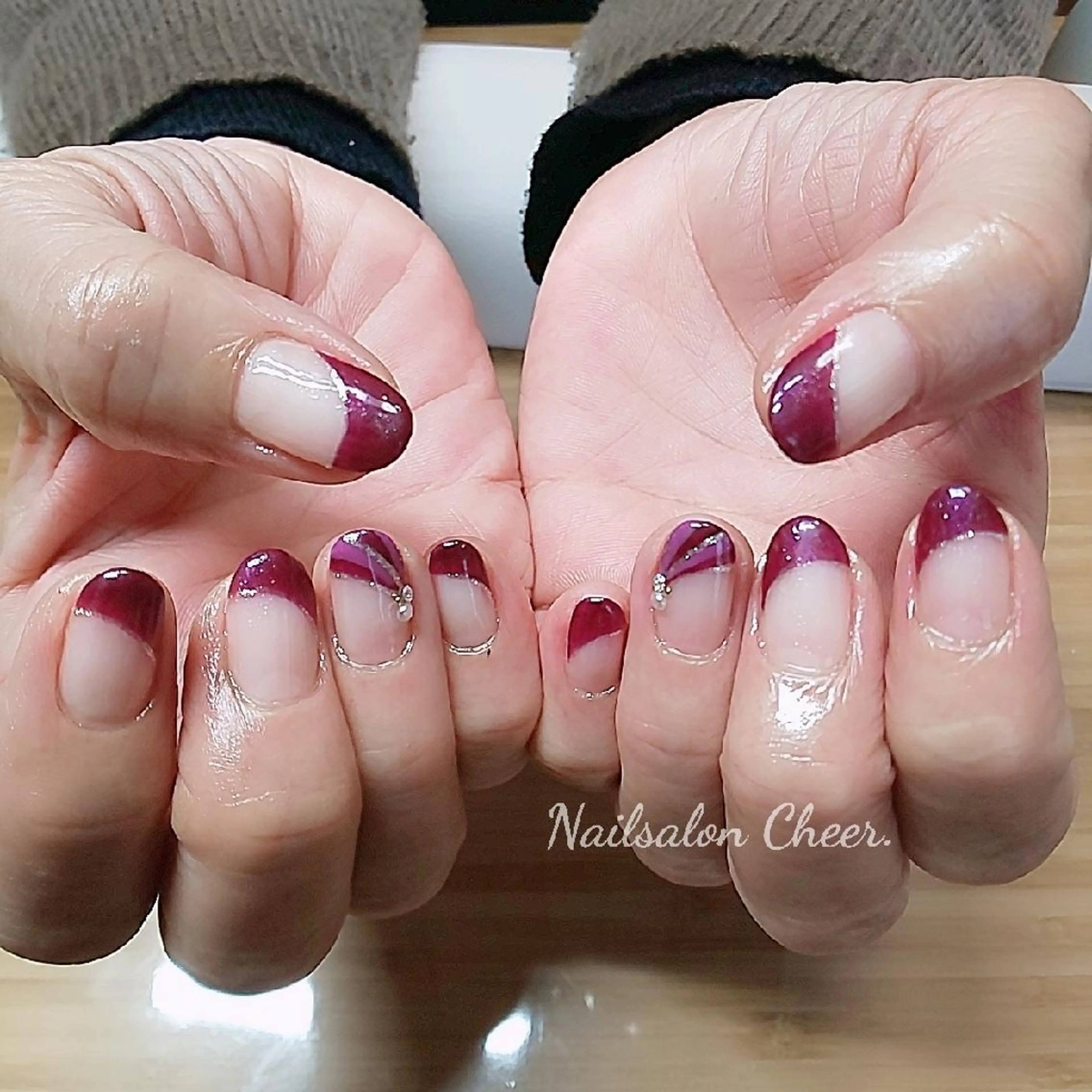 ネイル アートネイル フレンチネイル ハンドネイル Nailsalon Cheer.のネイルデザイン