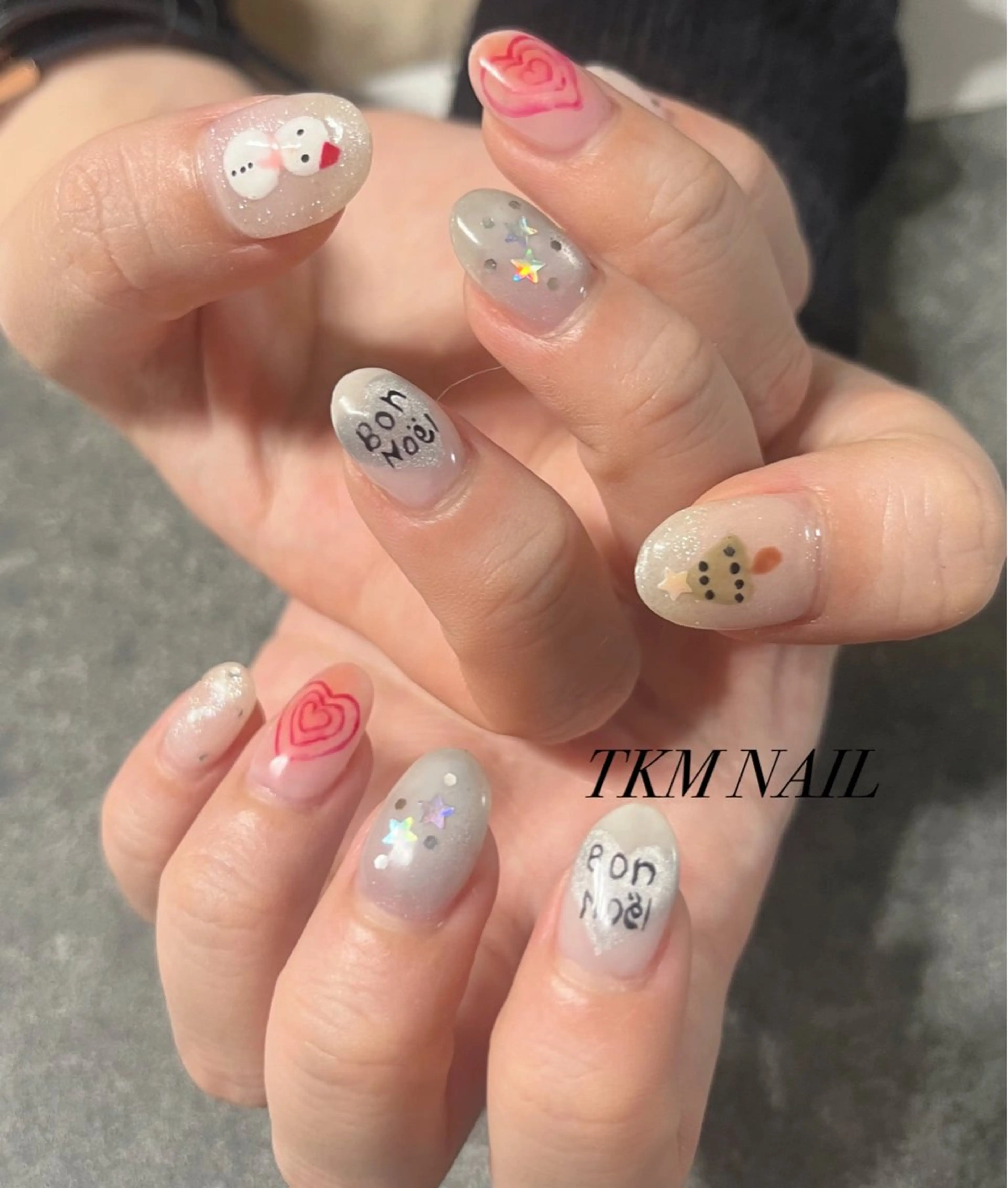 ネイル 持ち込み 冬ネイル クリスマス ______ TKM  NAILのネイルデザイン
