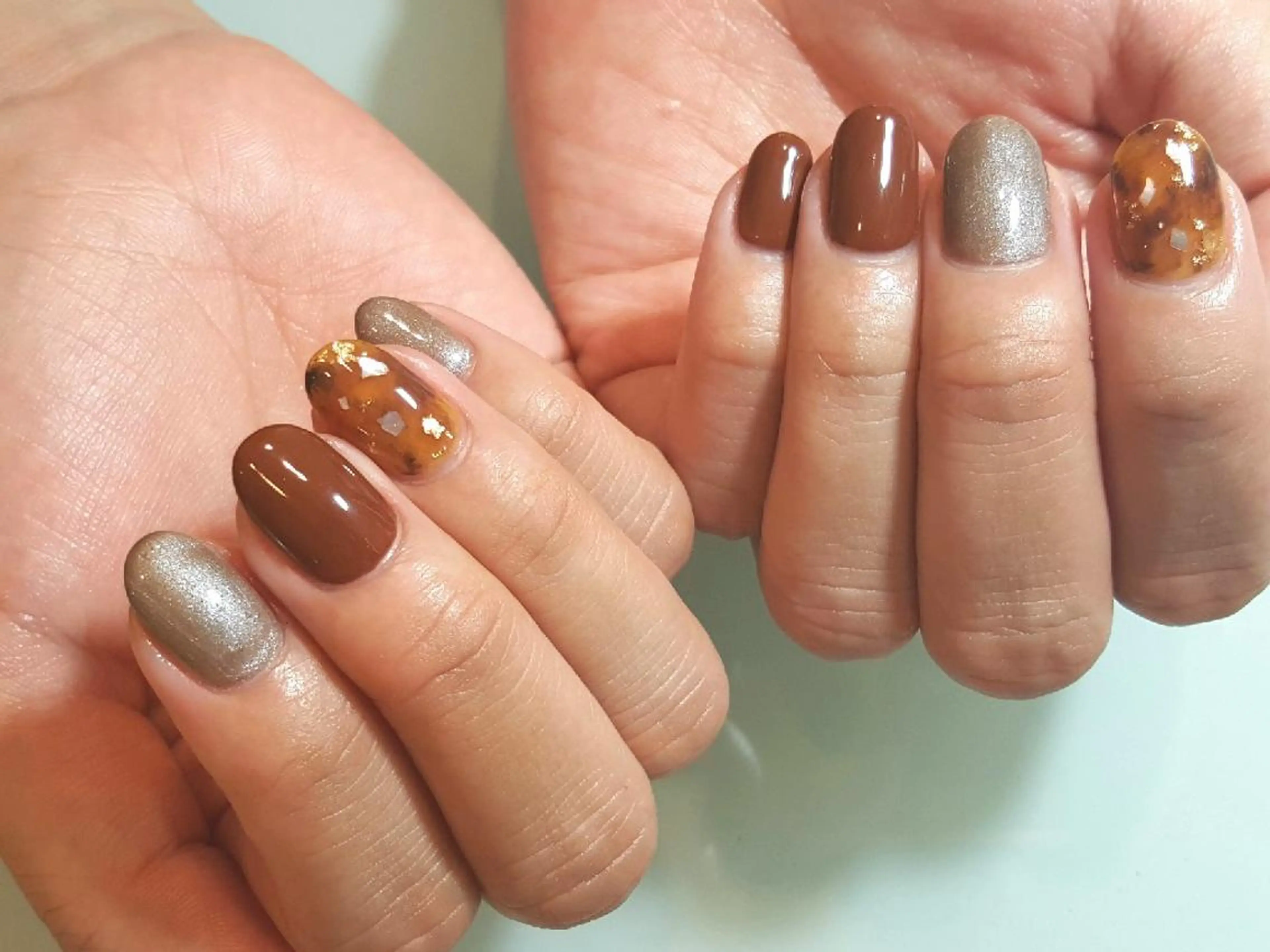 ネイル べっ甲ネイル 人気エリア💖完全個室【ルリエ】所属・ネイルサロン Lelienルリエのネイルデザイン