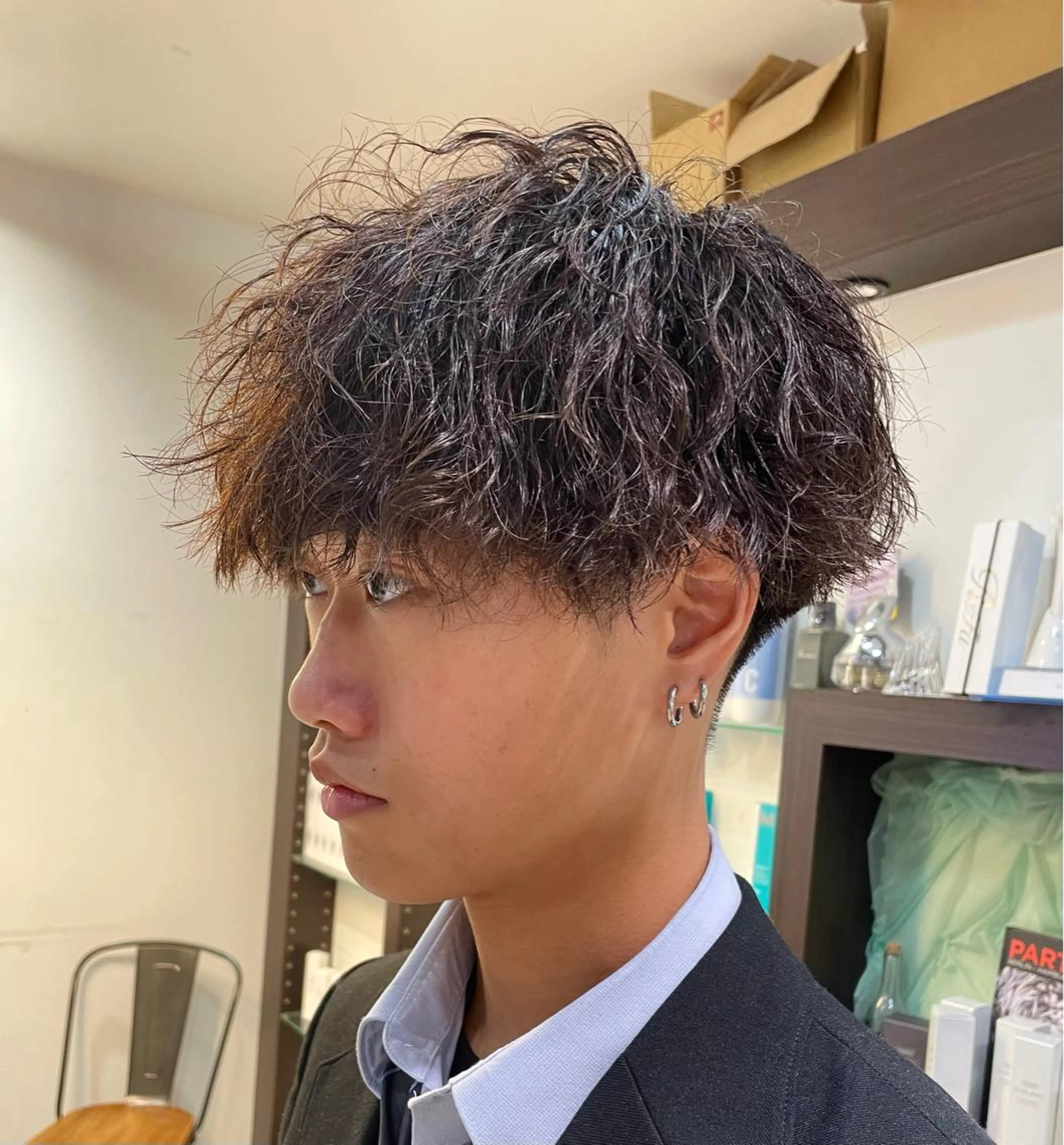 パーマ メンズ 波巻きパーマ カット パーマ メンズ指名no'1 佐藤　亘のヘアスタイル