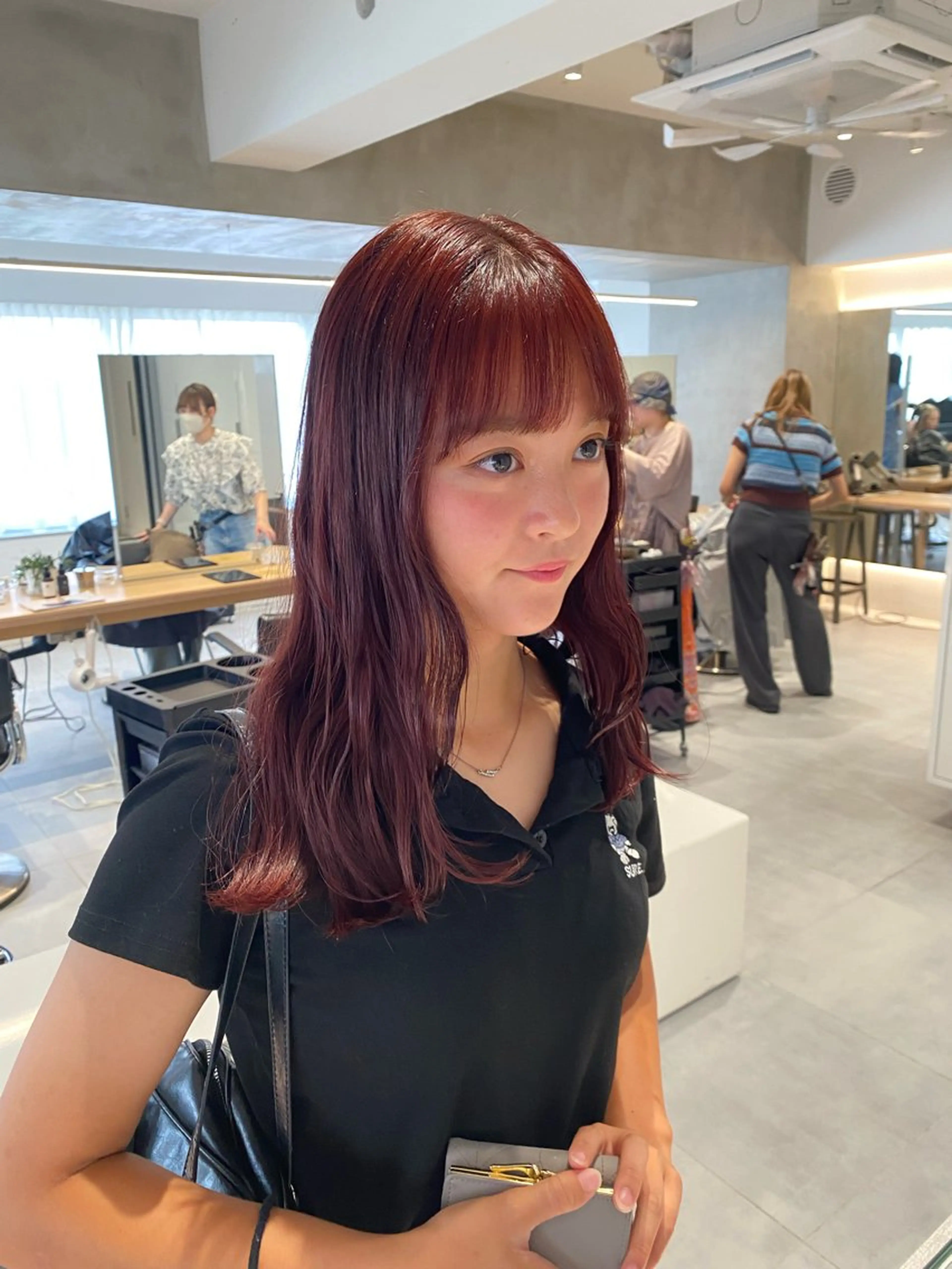 ロング ヘアカラー トリートメント ヘッドスパ ヘアセット 小顔ショート✨️ RIEのヘアスタイル