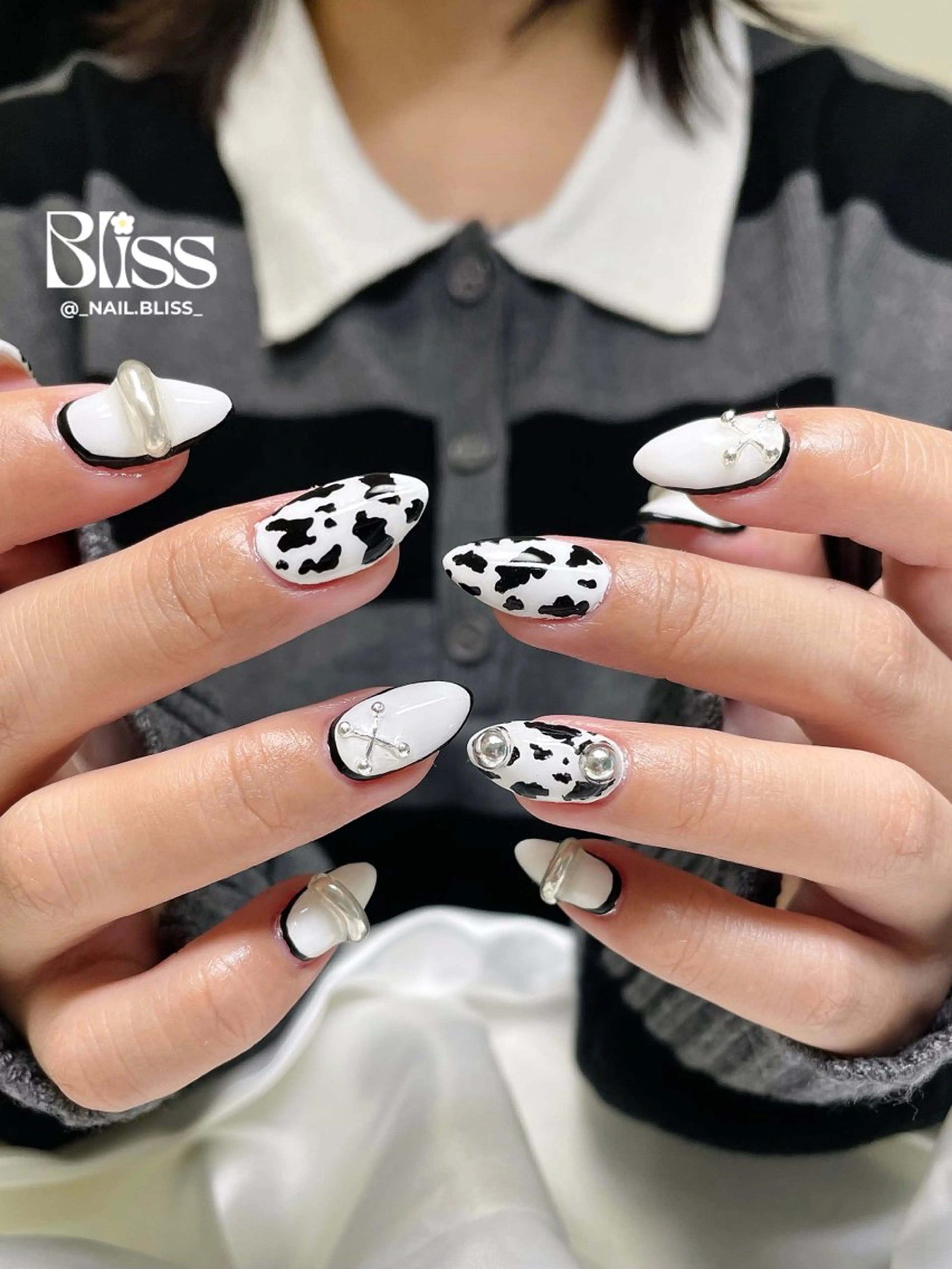 ネイル アニマル柄 持ち込み ぷっくりネイル ハンドネイル NAIL BLISSのネイルデザイン