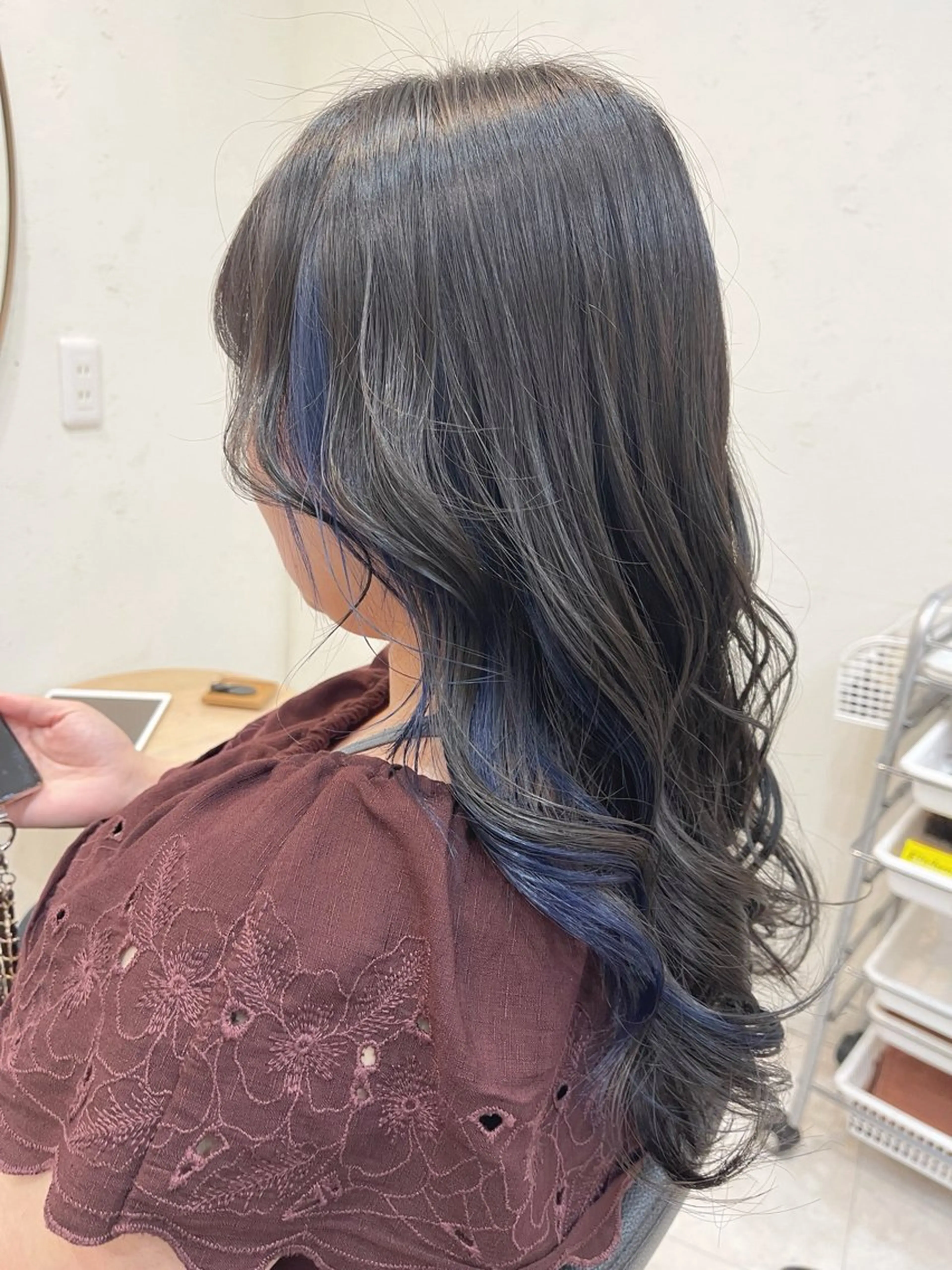 ロング カラー ヘアカラー シマオカ イッセイaceのヘアスタイル