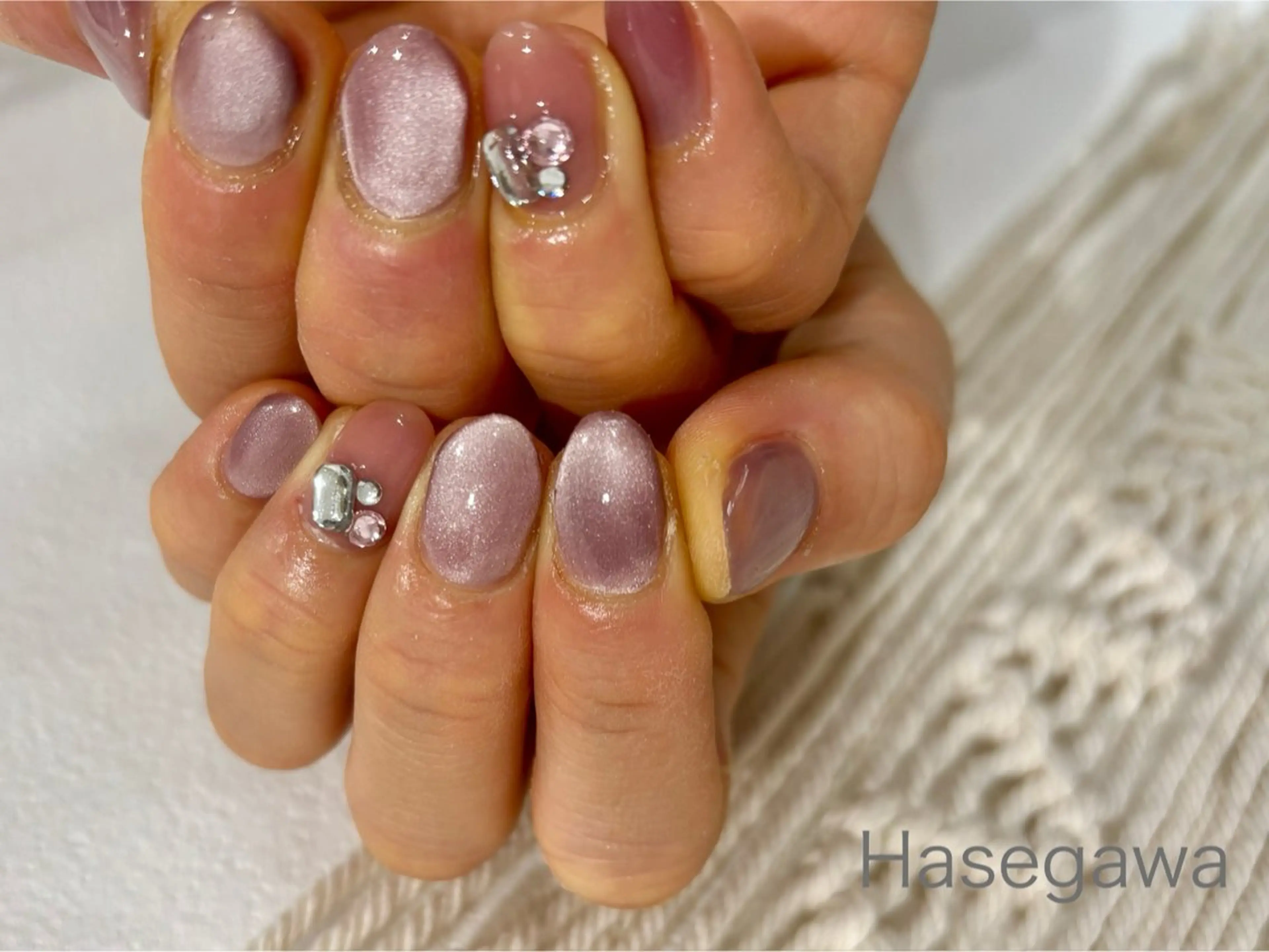 ネイル ストーンネイル ハンドネイル DROP所属・DROP 長谷川のネイルデザイン