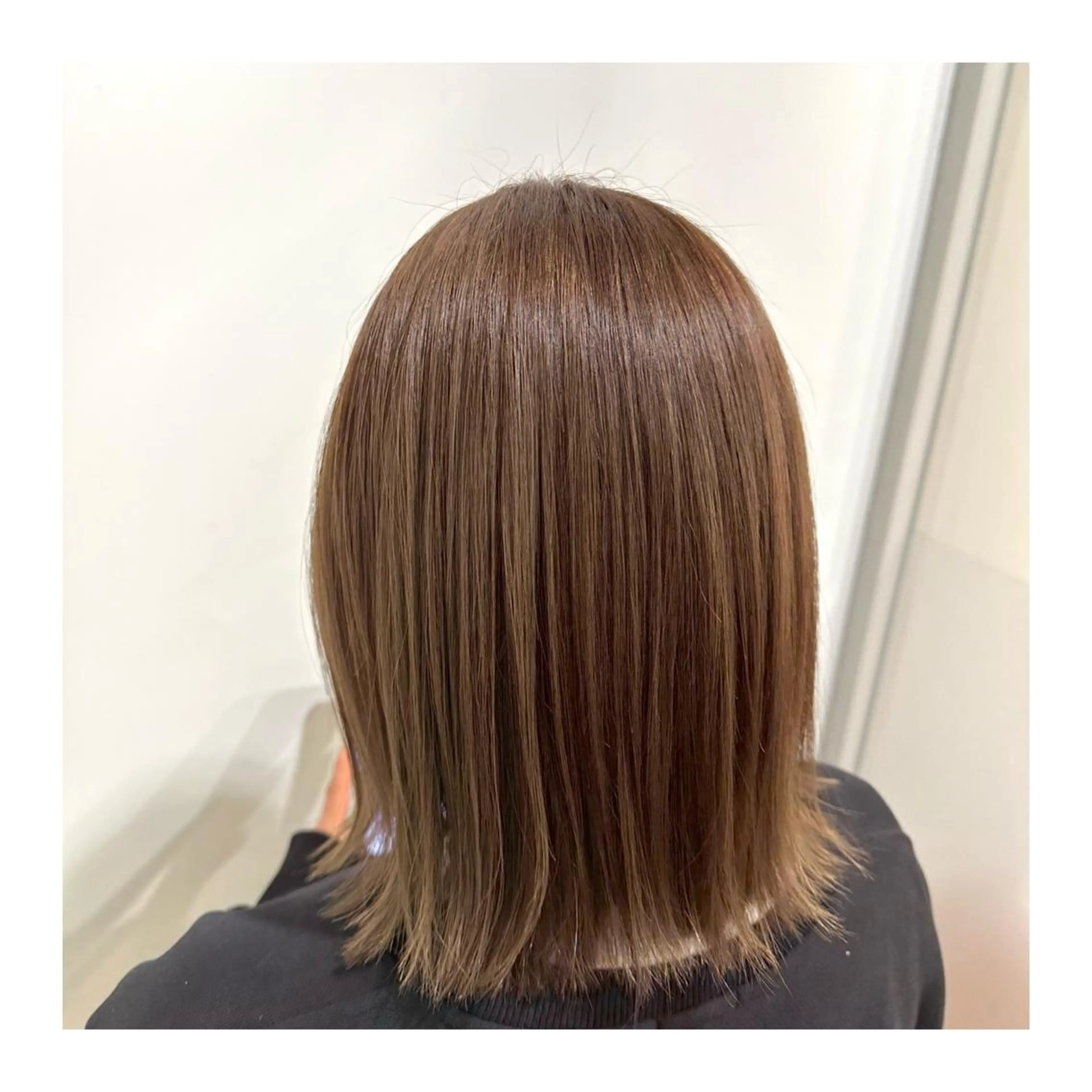 ミディアム カラー カット ヘアカラー あべ ゆうかのヘアスタイル