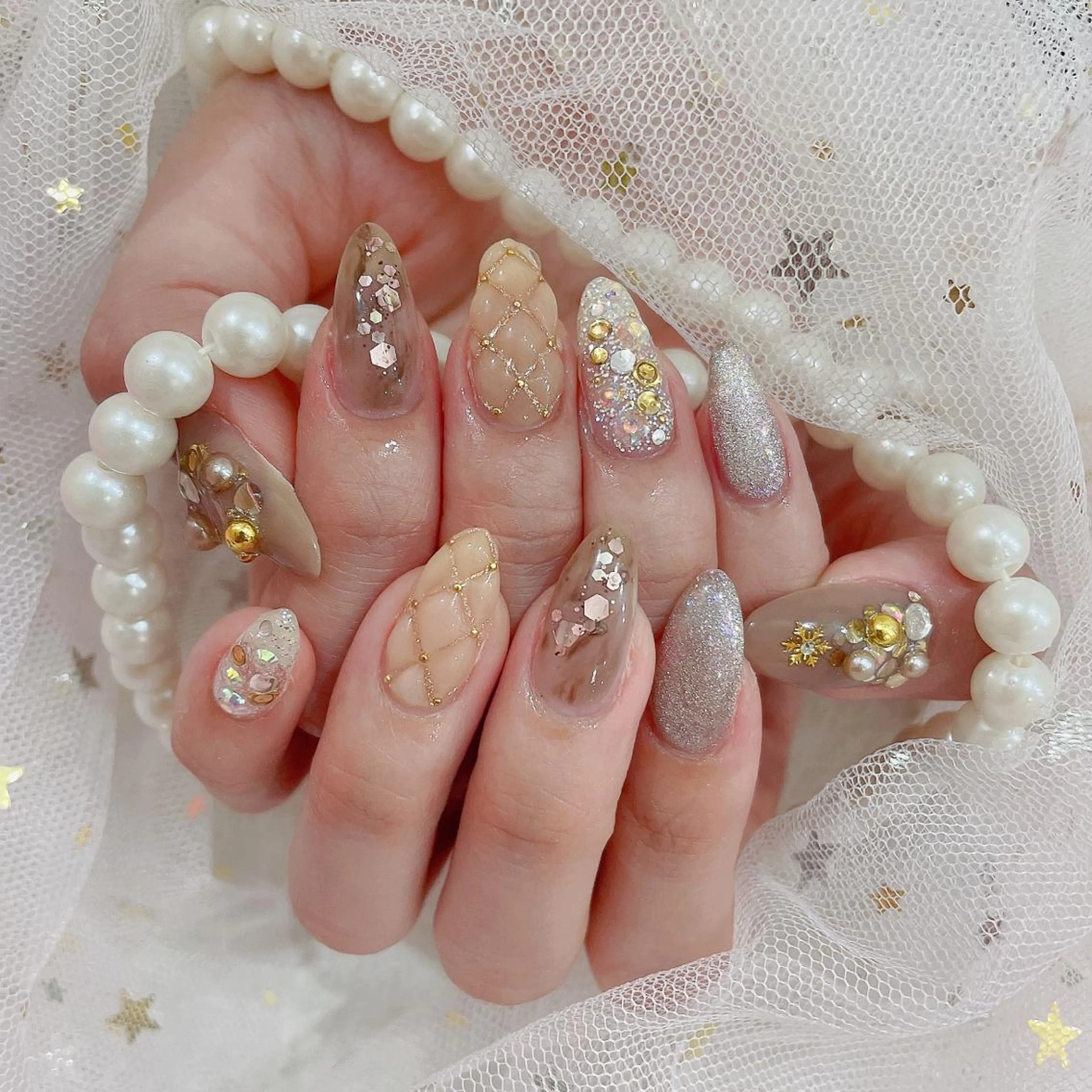 セミロング ネイル ハンドネイル cho nailのネイルデザイン