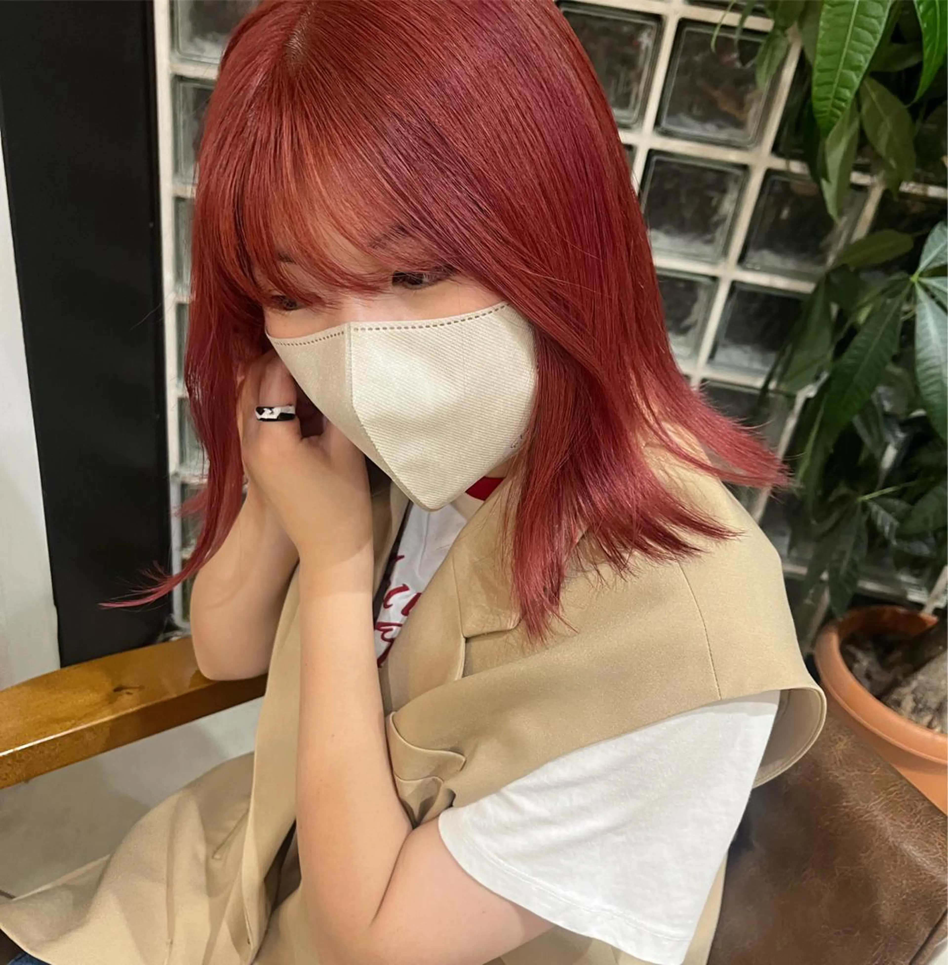 ミディアム カラー ヘアカラー モリシゲ ヒカリ🦕🐬のヘアスタイル