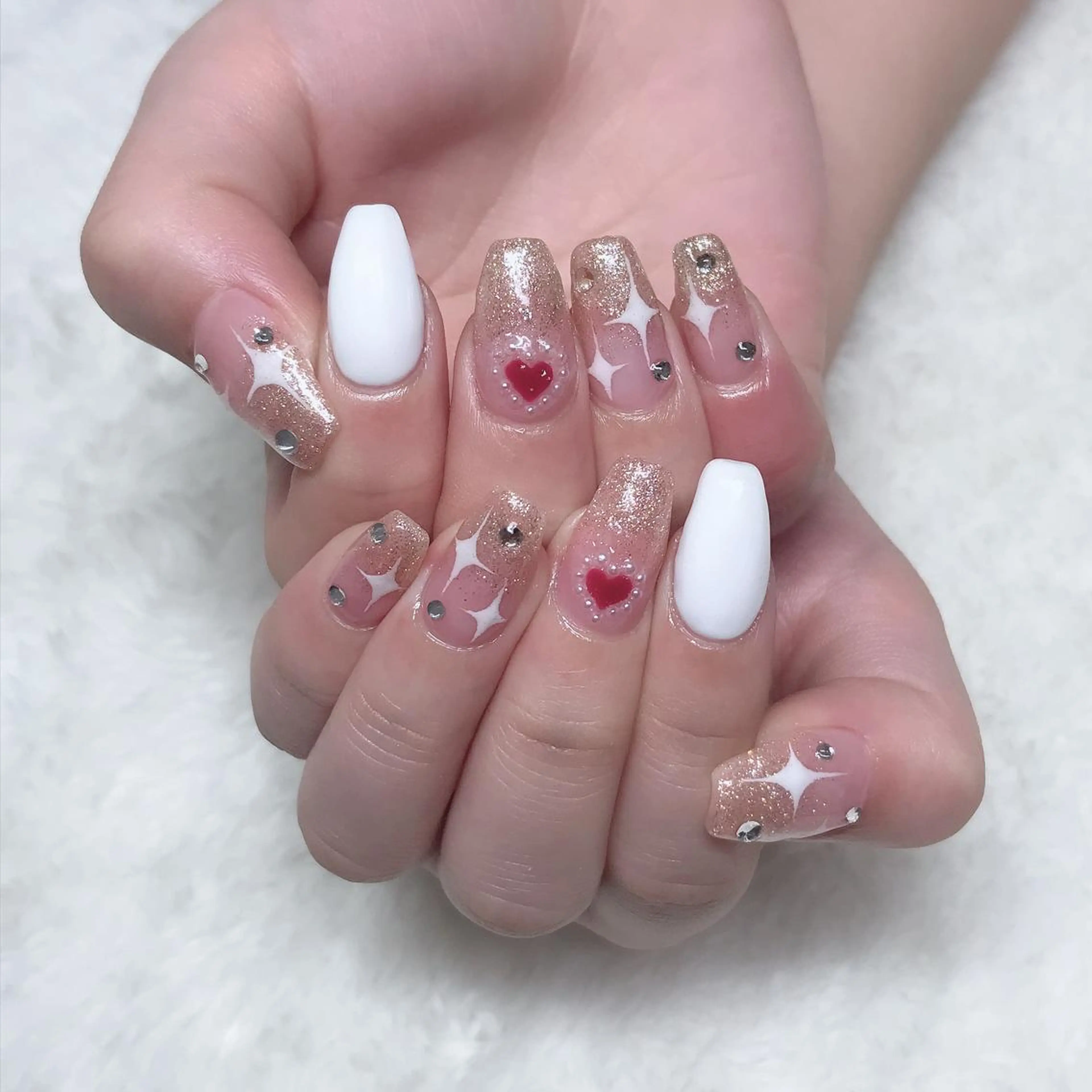 ネイル キラキラネイル ハンドネイル さつきheart nailのネイルデザイン