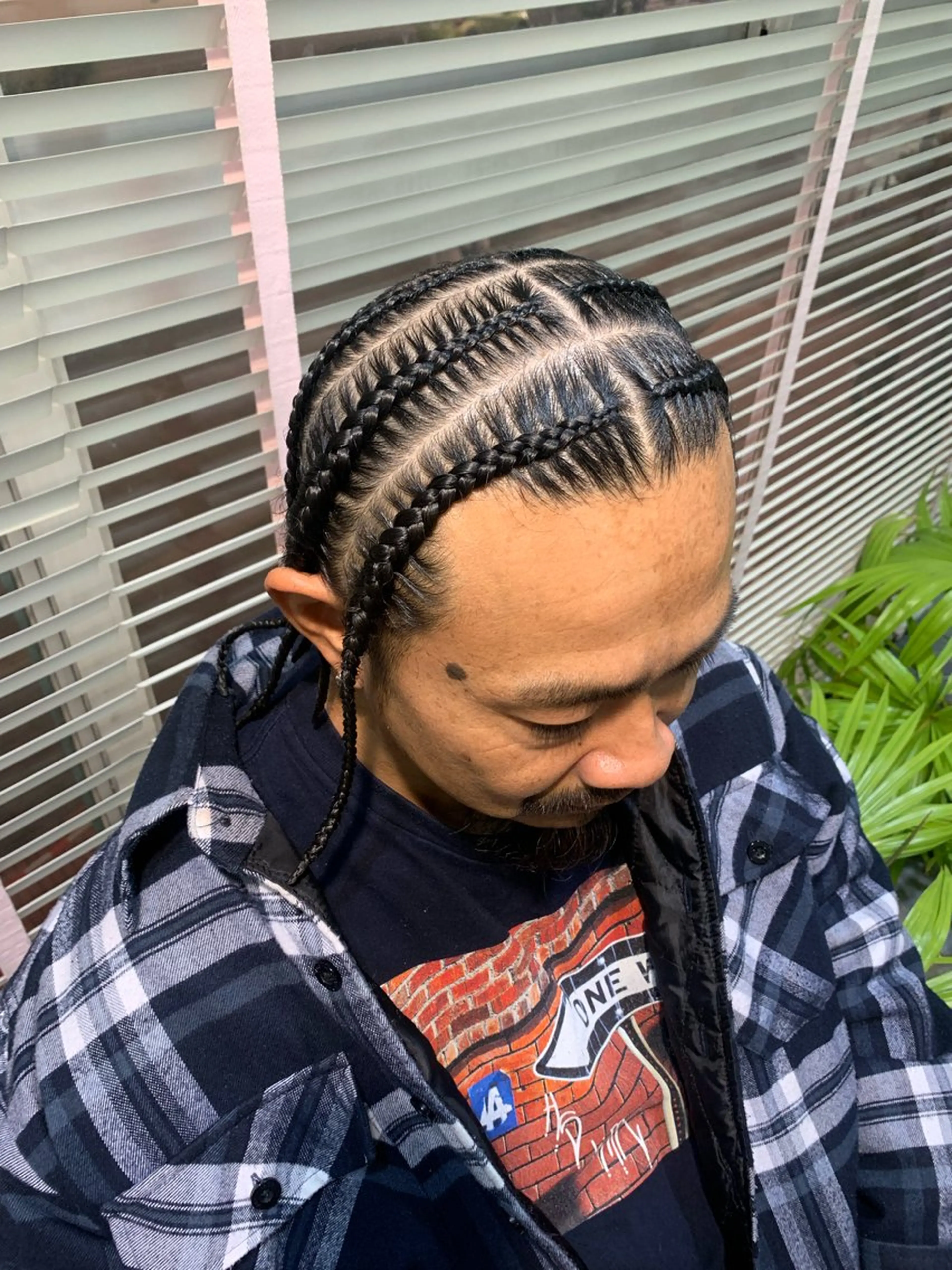 ショート ヘアアレンジ メンズ Lehua   (レフア)所属・MEI/ブレイズ/ コーンロウ/茅ヶ崎のヘアスタイル